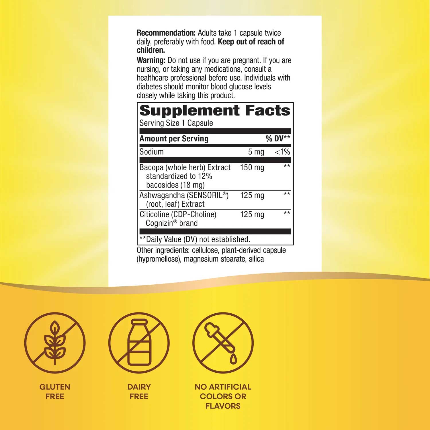 Nature's Way Clear Thinking Ingredients