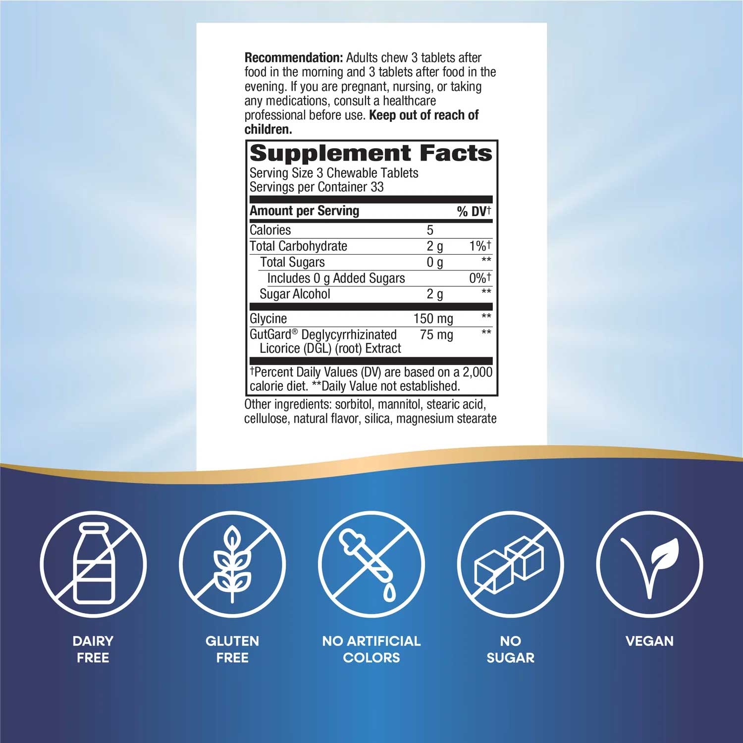 Nature's Way DGL Sugar Free Ingredients