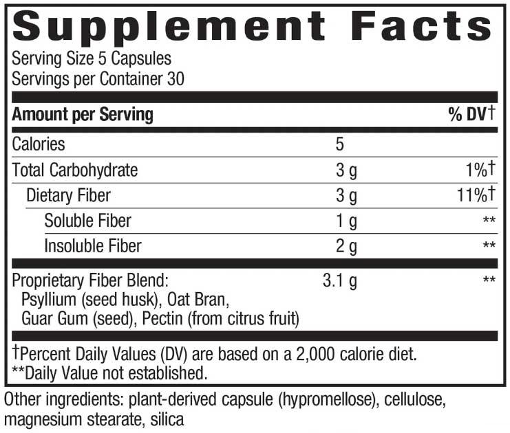 Nature's Way Fiber Fusion Daily Ingredients