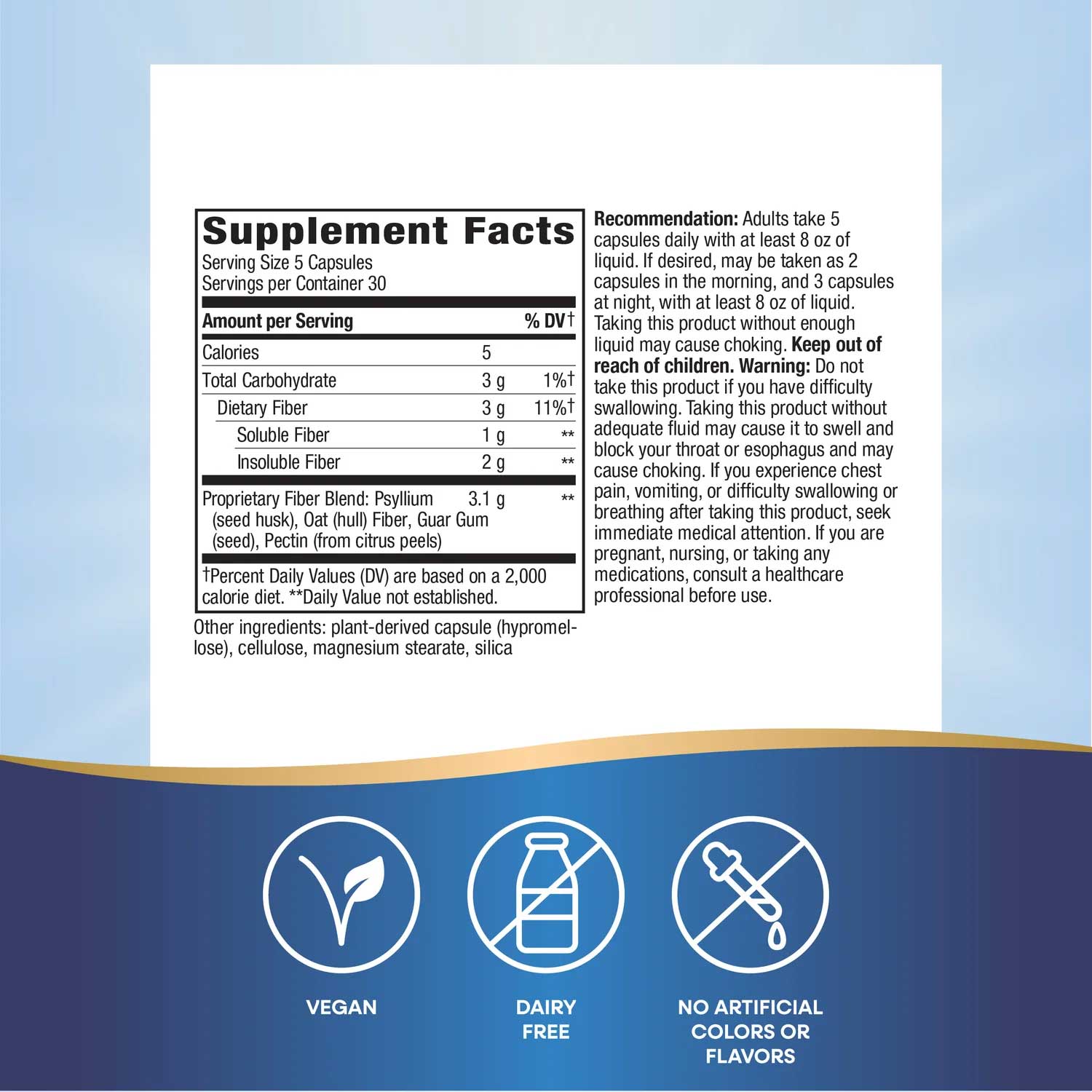 Nature's Way Fiber Fusion Daily Ingredients