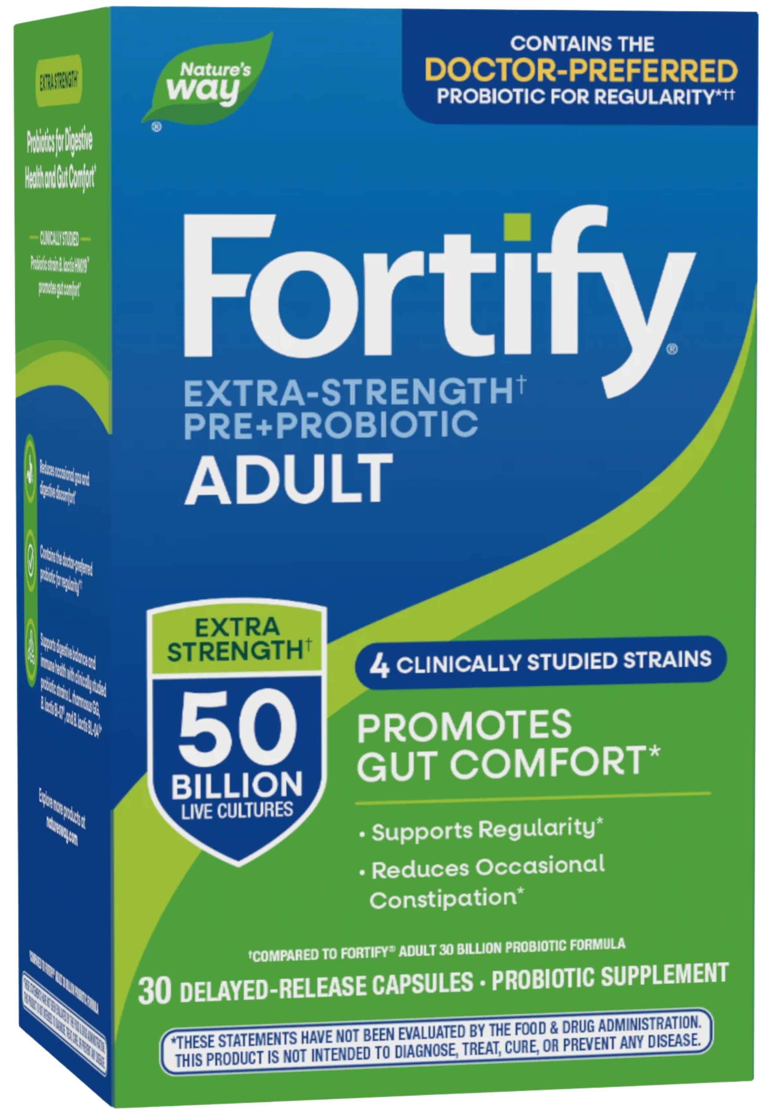Nature's Way Fortify Extra-Strength Pre+Probiotic Adult (50 Billion)