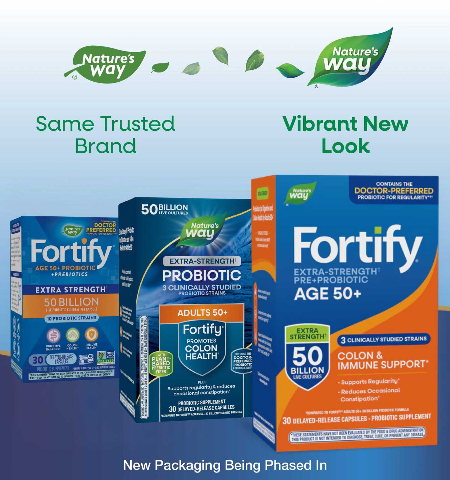 Nature's Way Fortify® Extra-Strength Pre+Probiotic Age 50+ New Look