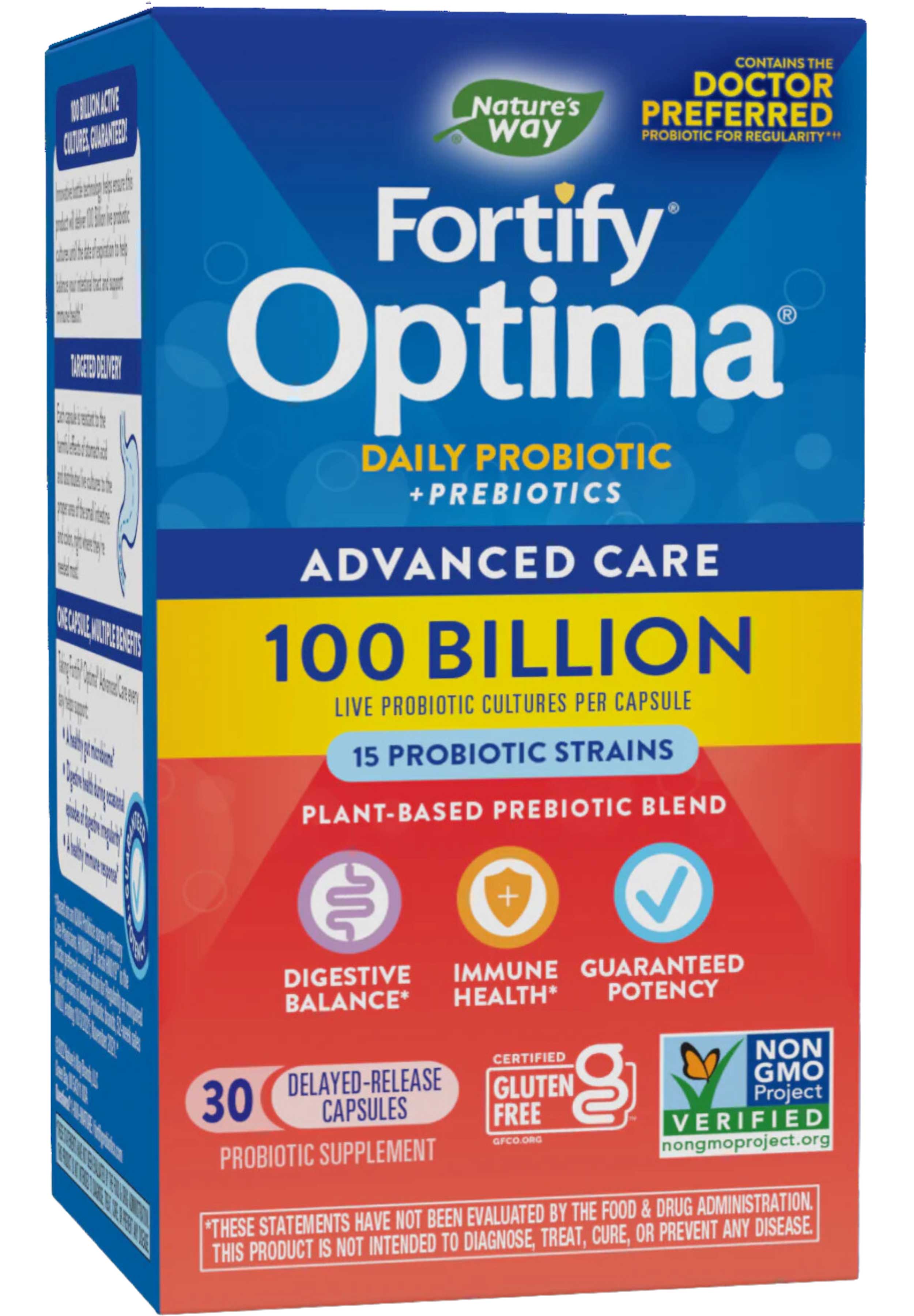 Nature's Way Fortify Optima Advanced Care/Fortify Optima Max Potency 100 Billion Probiotic 