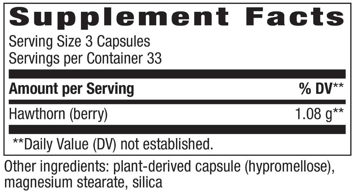 Nature's Way Hawthorn Berries Ingredients