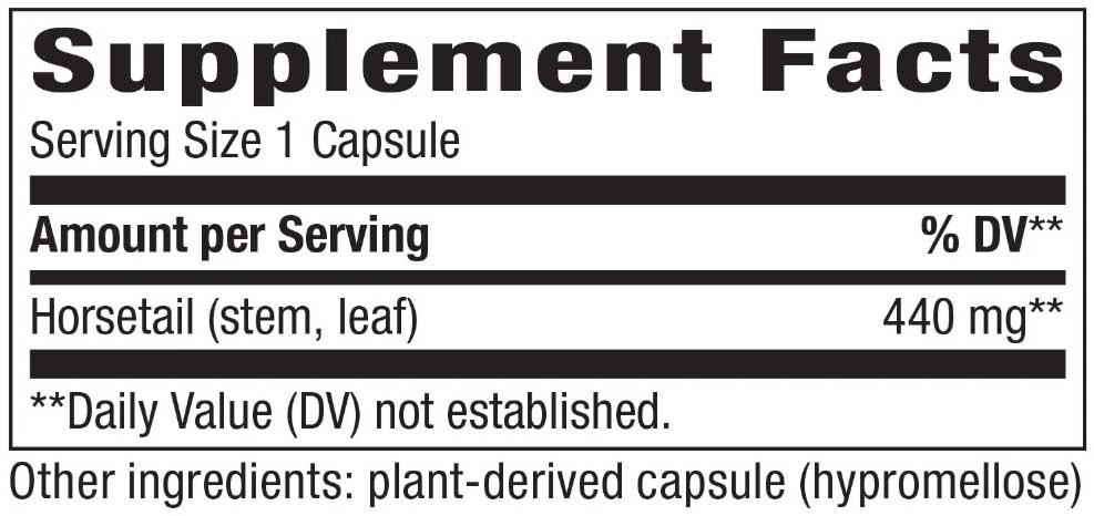 Nature's Way Horsetail Grass Ingredients