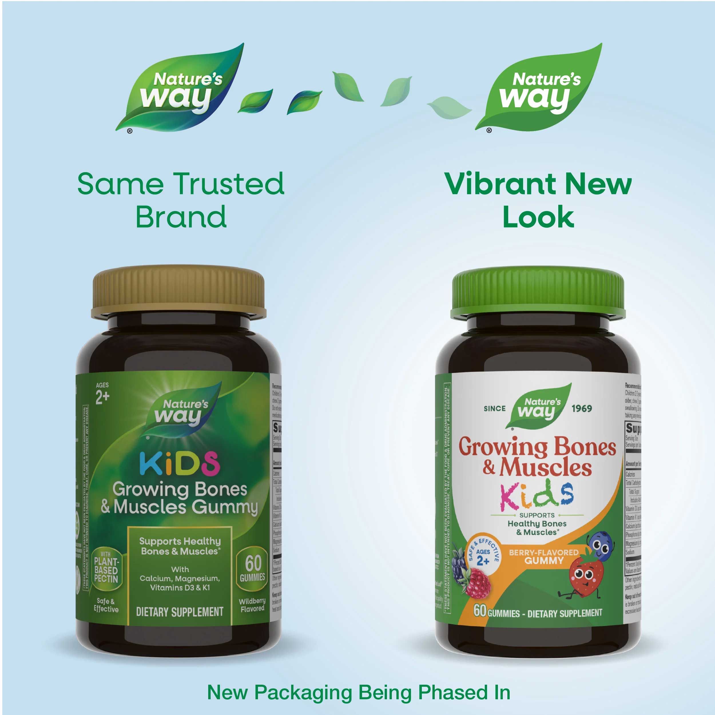 Nature's Way Kids Growing Bones & Muscles Gummy New Look