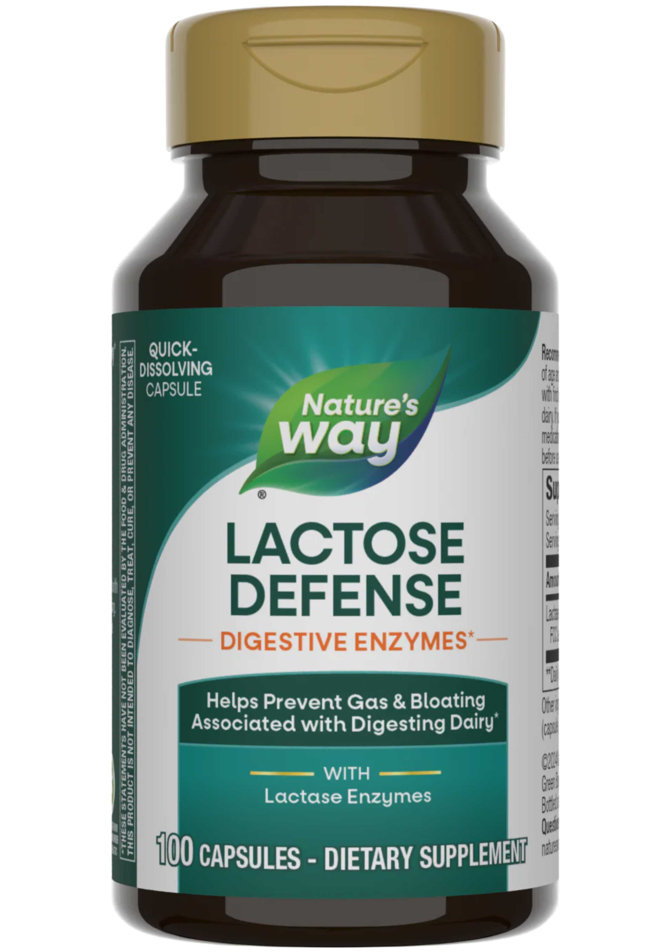 Nature's Way Lactose Defense Digestive Enzymes (Formerly Lactase Enzyme)
