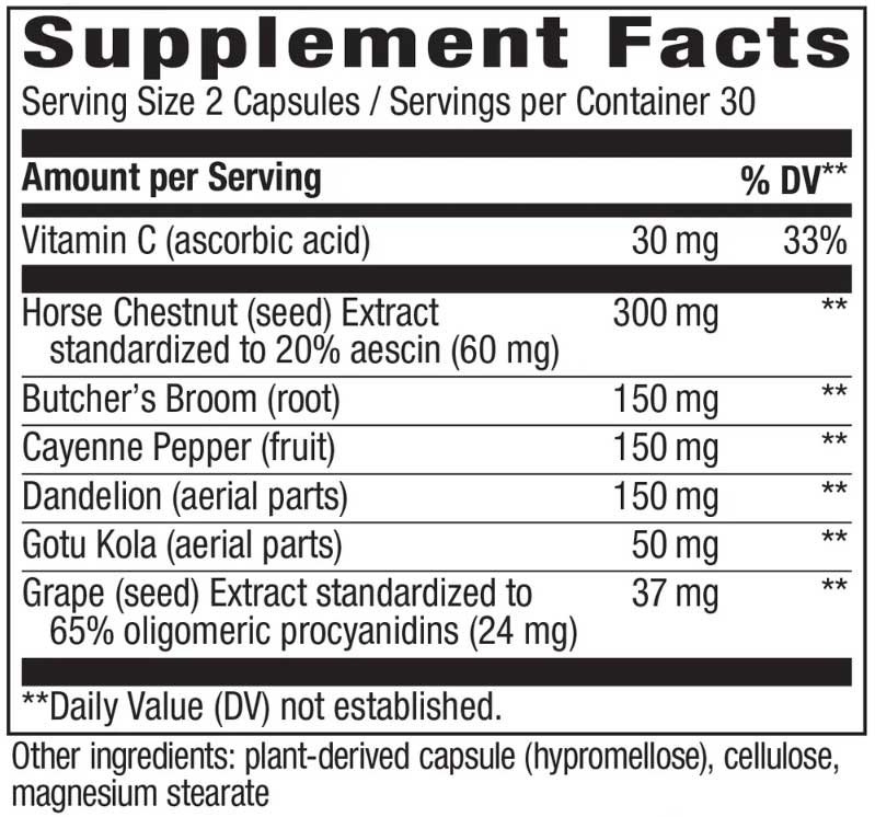 Nature's Way Leg Veins Ingredients