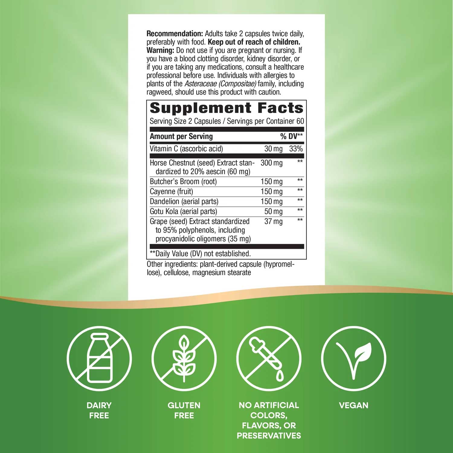 Nature's Way Leg Veins Ingredients