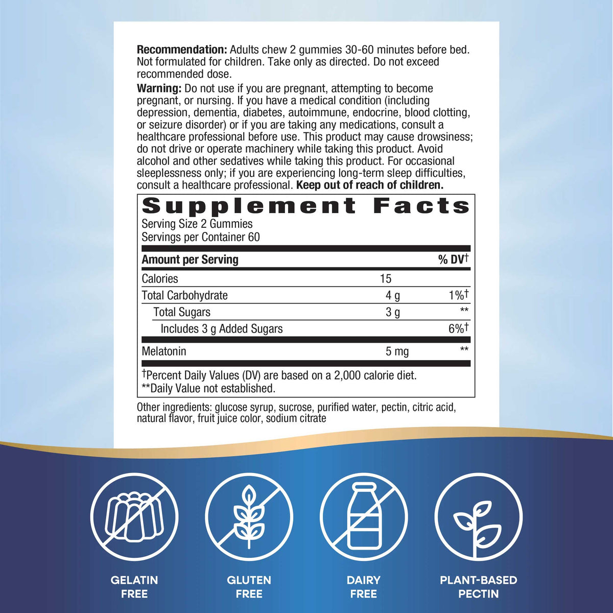 Nature's Way Melatonin Gummy Ingredients