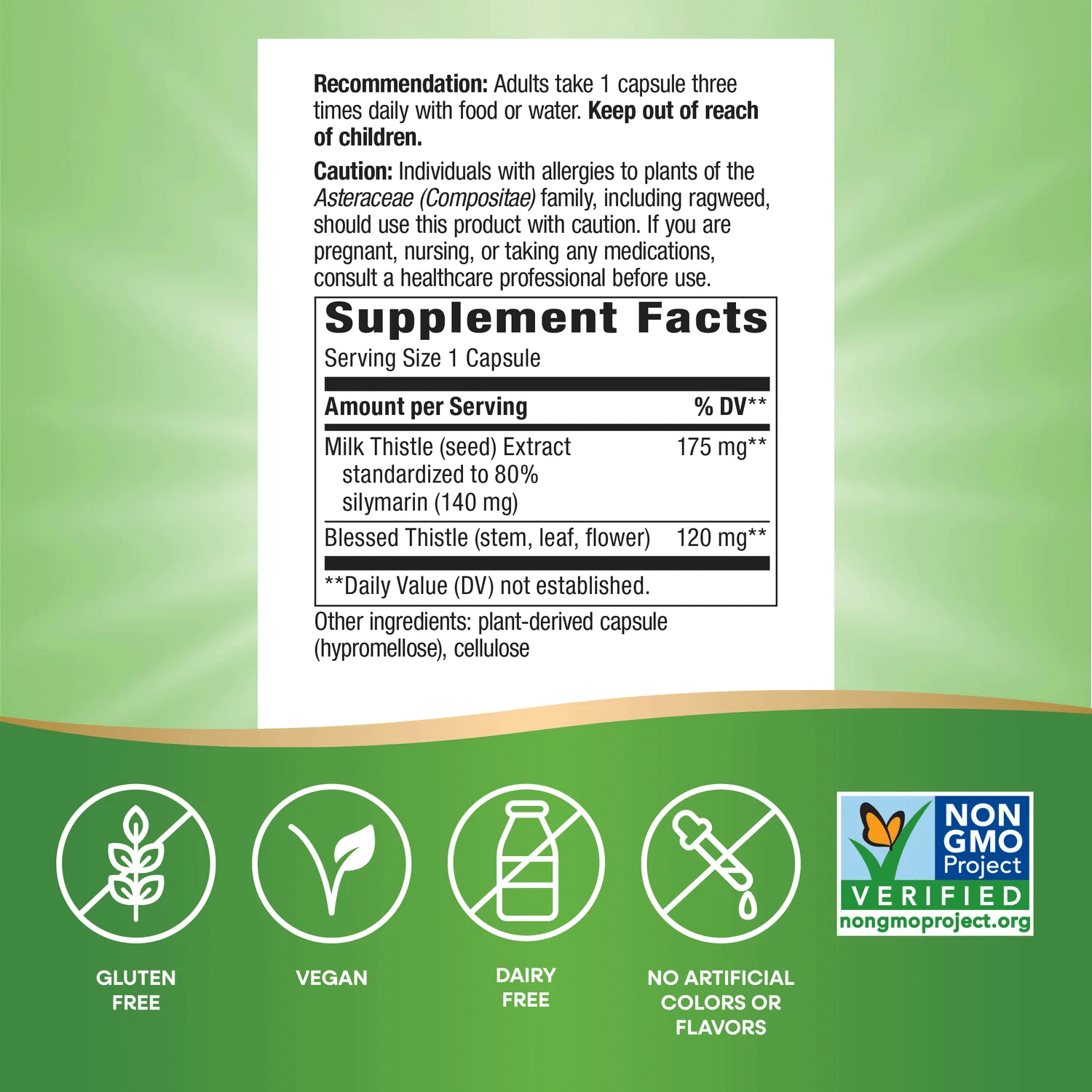 Nature's Way Milk Thistle Ingredients