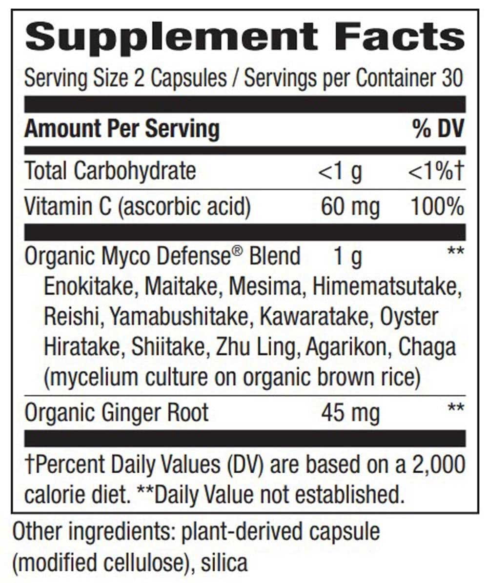 Nature's Way Myco Defense Ingredients