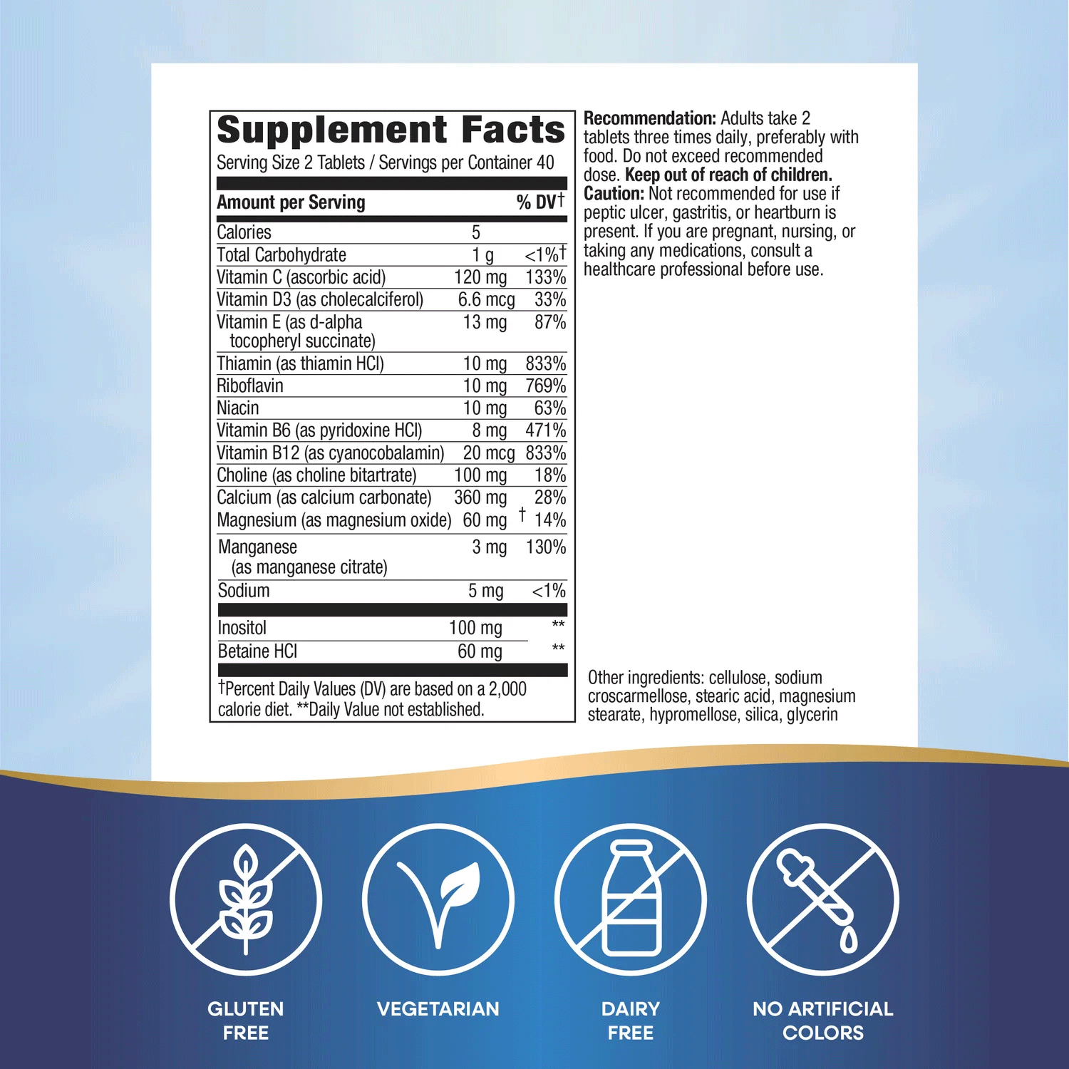 Nature's Way Myo-Tone Ingredients
