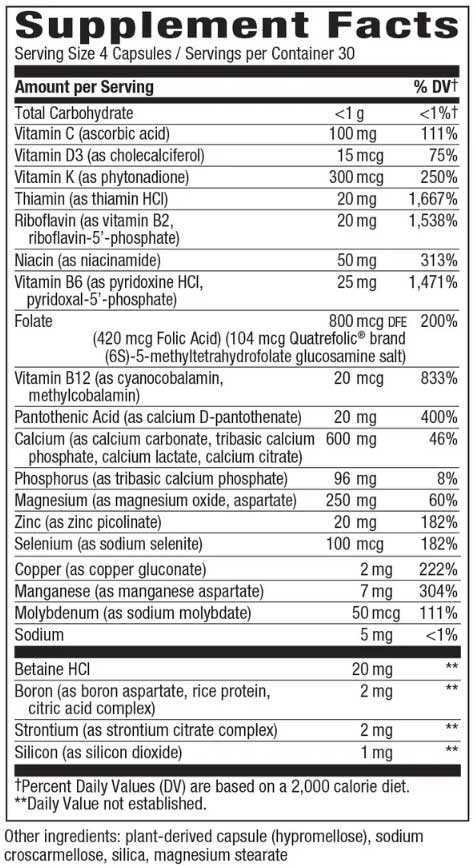 Nature's Way OsteoPrime Ingredients