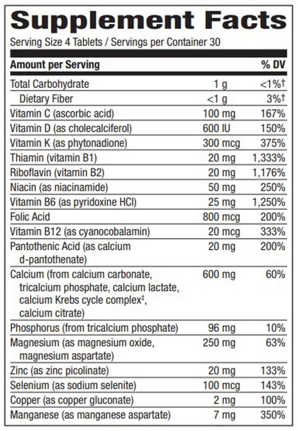 Nature's Way OsteoPrime Ingredients