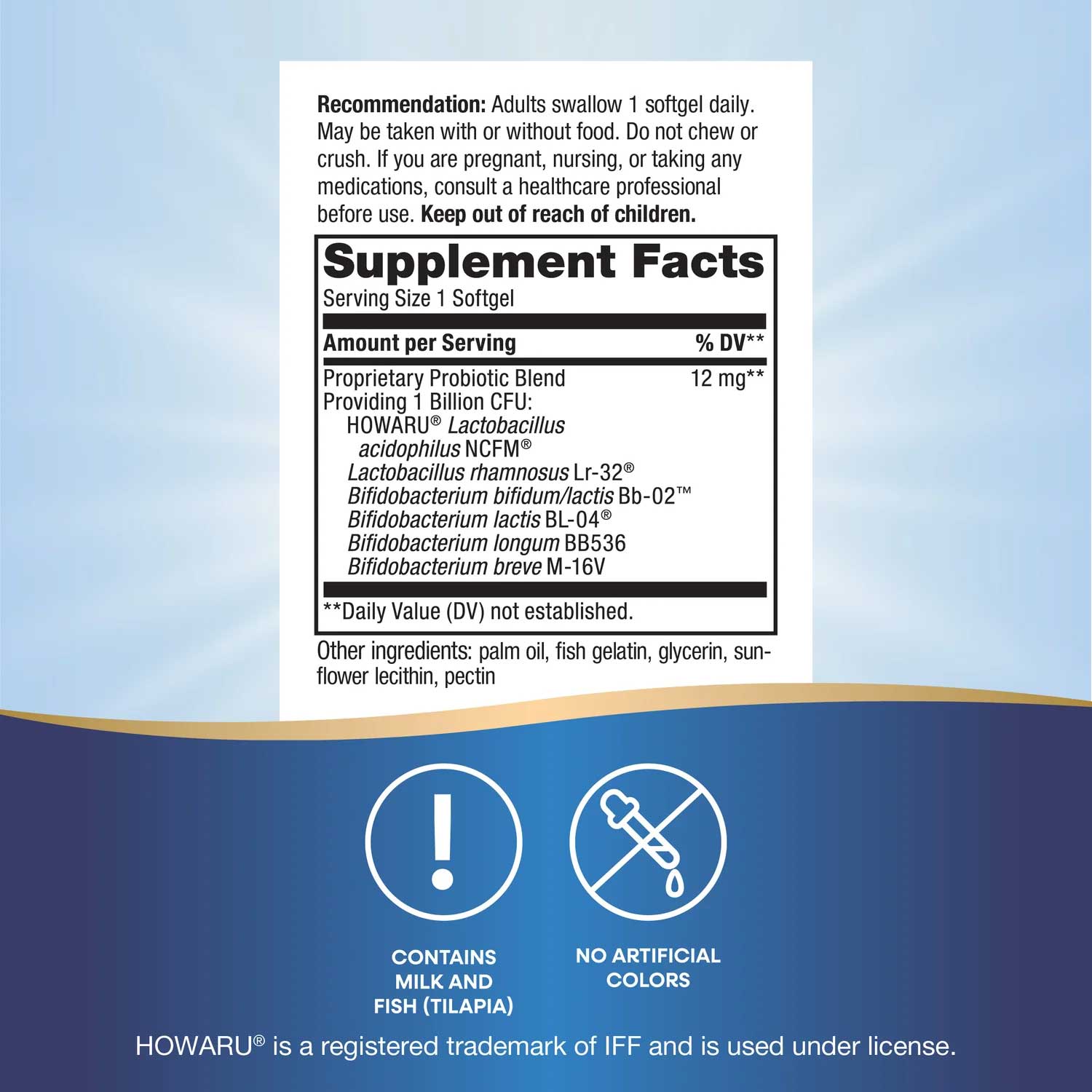 Nature's Way Pearls Complete Probiotic Ingredients