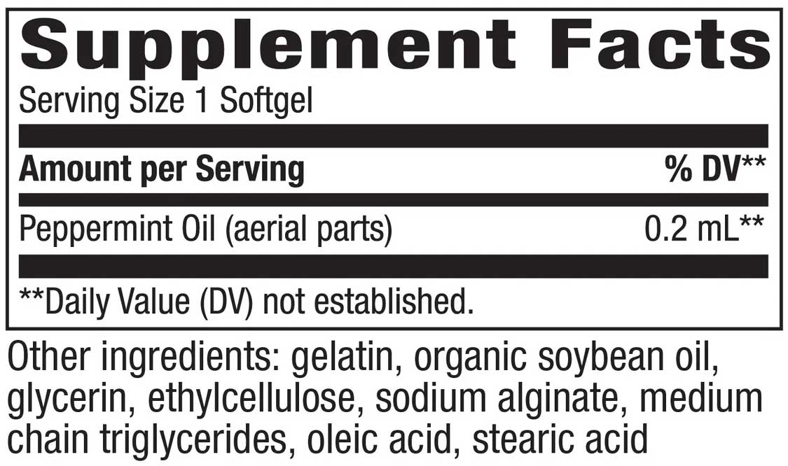 Nature's Way Pepogest Peppermint Oil Ingredients