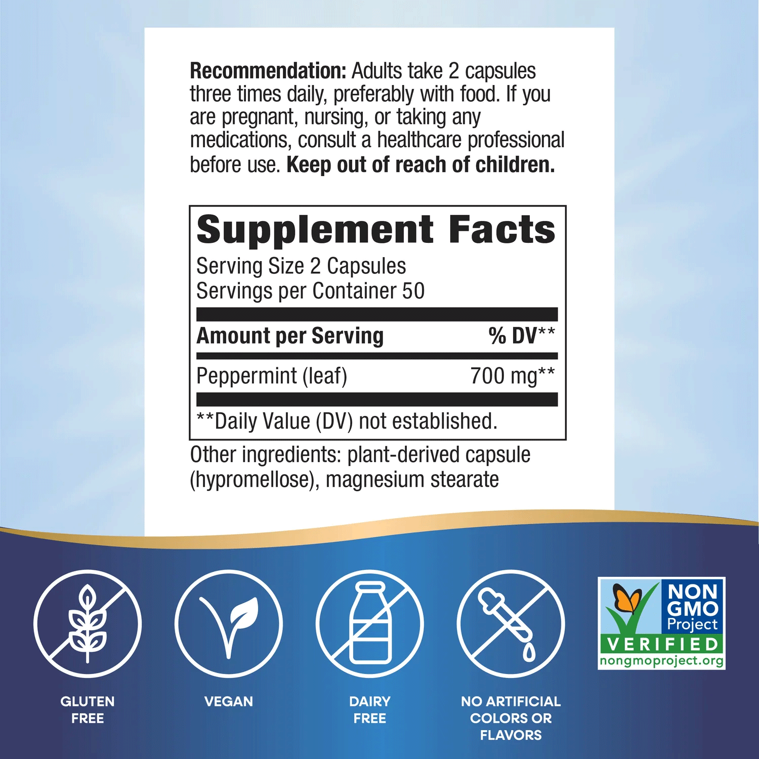 Nature's Way Peppermint Leaf Ingredients