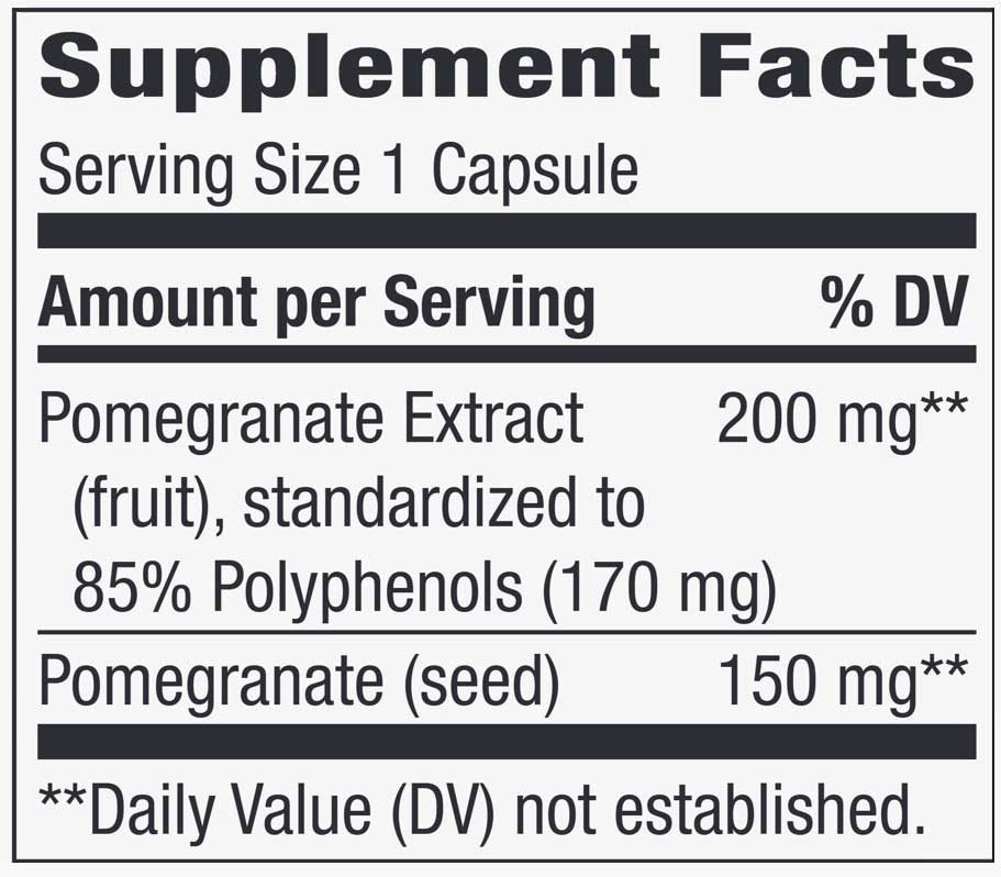 Nature's Way Pomegranate Ingredients