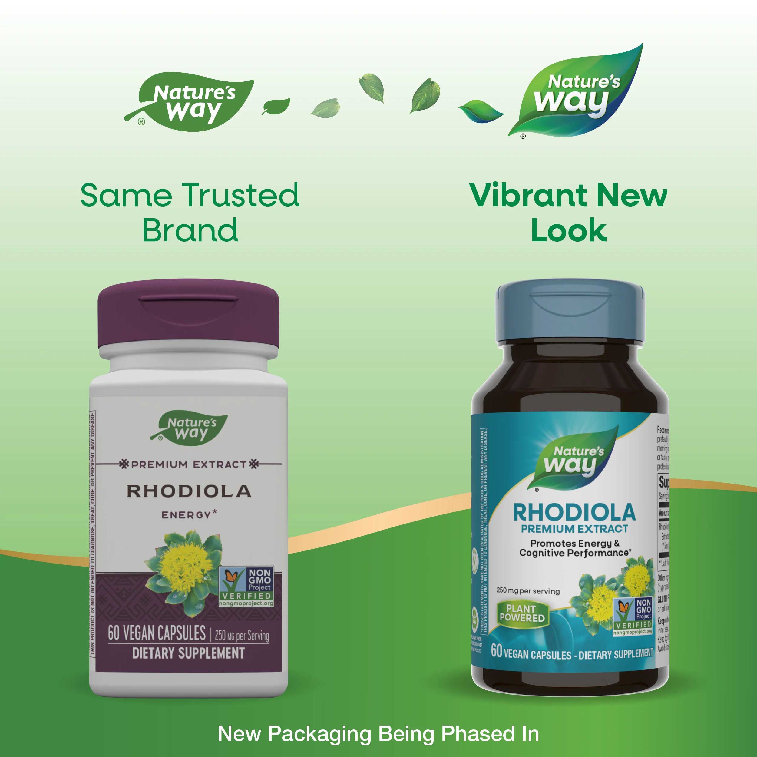 Nature's Way Rhodiola Premium Extract (Rhodiola Rosea) New Look