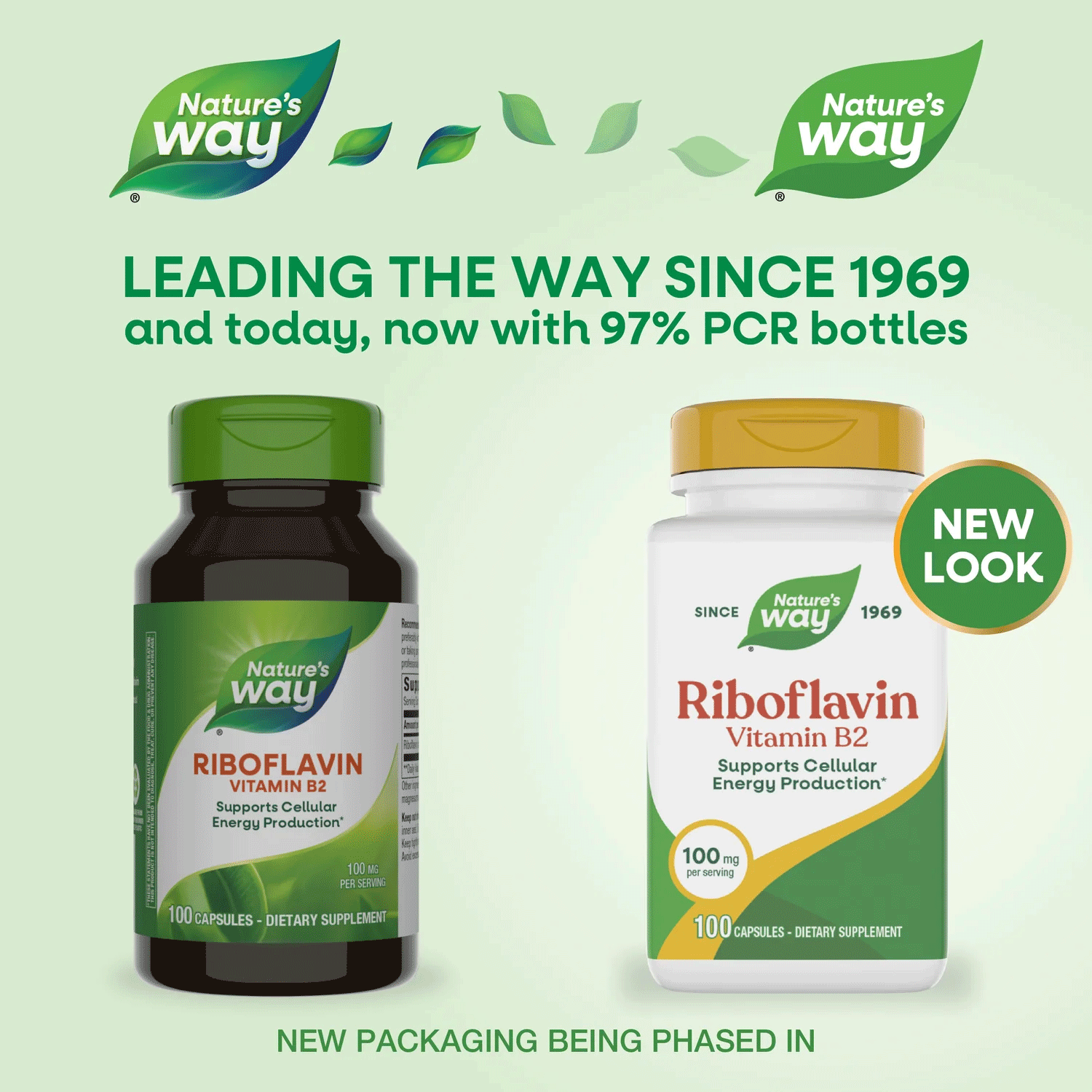 Nature's Way Riboflavin Vitamin B2 New Look