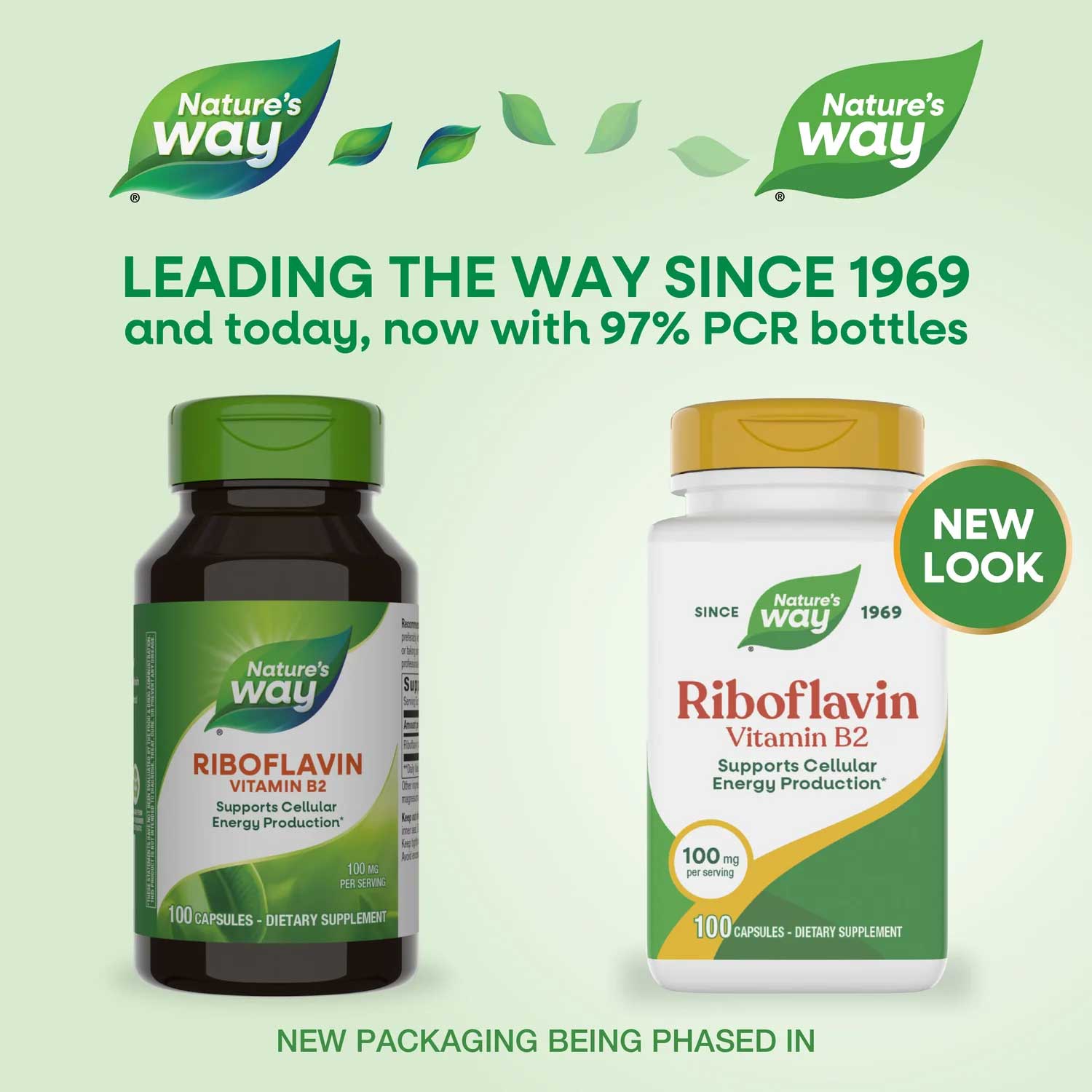Nature's Way Riboflavin Vitamin B2 New Look