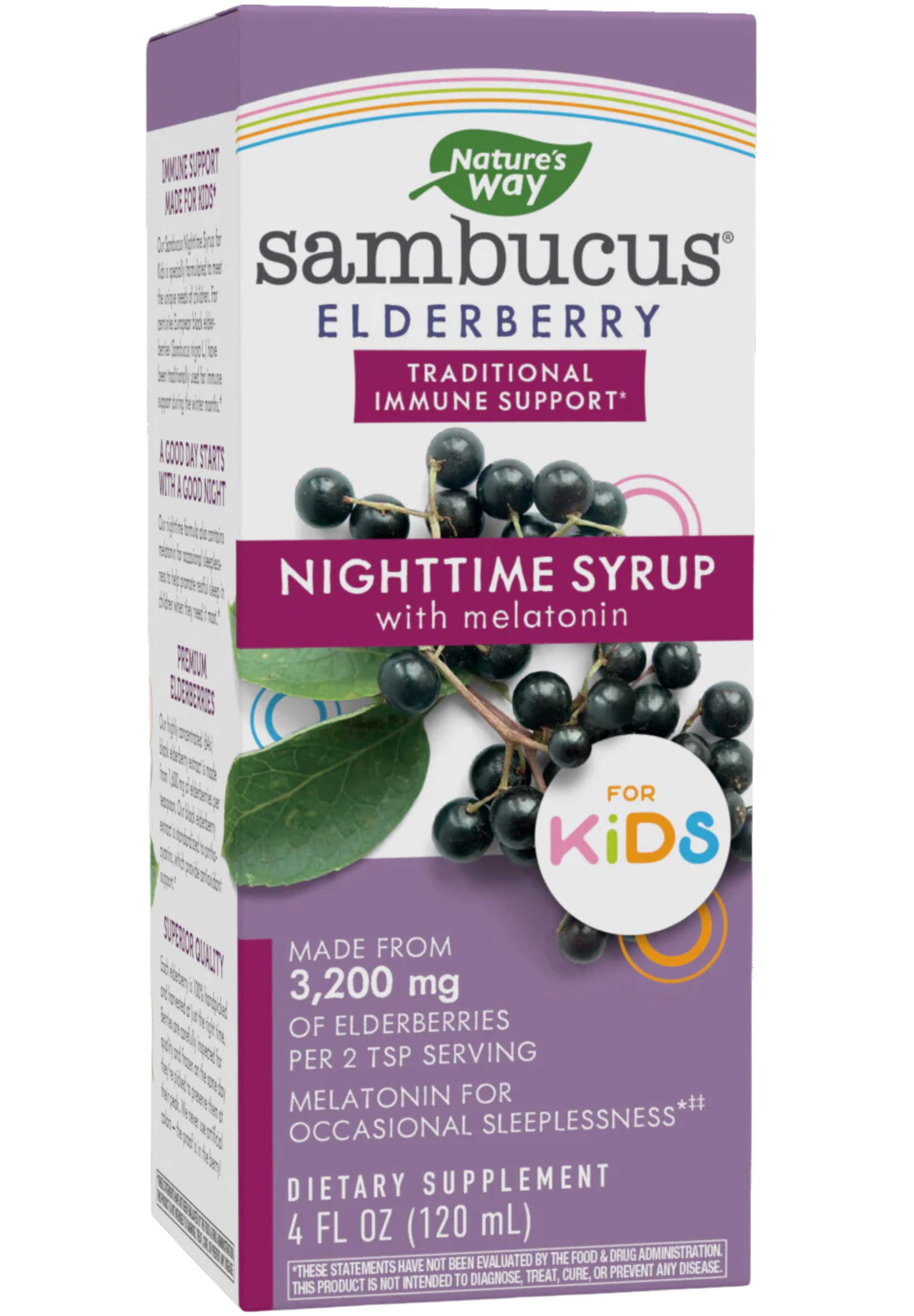 Nature's Way Sambucus Elderberry Night Time Syrup for Kids