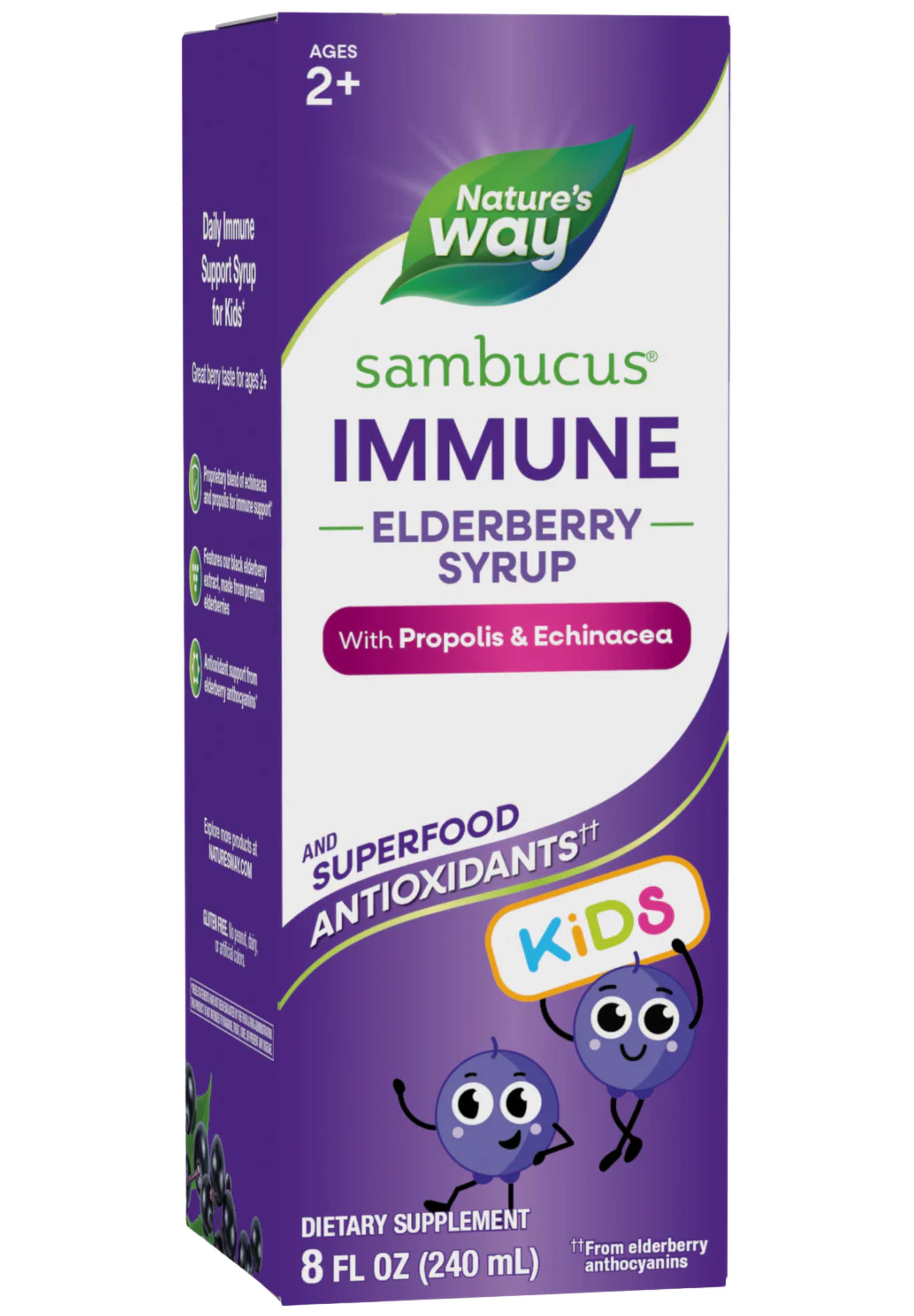Nature's Way Sambucus Immune Syrup for Kids (Formerly Sambucus for Kids Berry Flavored)