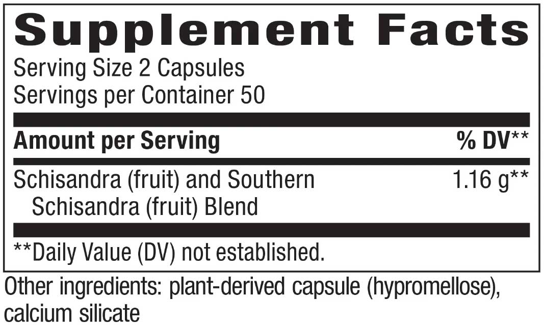 Nature's Way Schisandra Fruit Ingredients