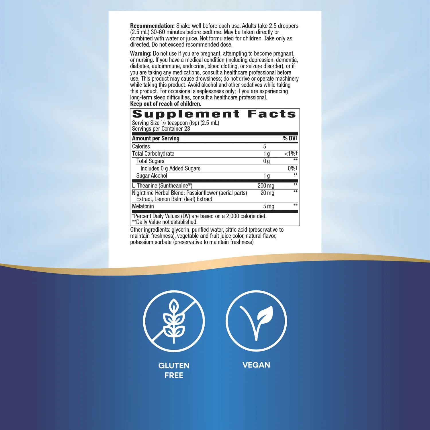 Nature's Way Sleep Tonight Melatonin Drops Ingredients