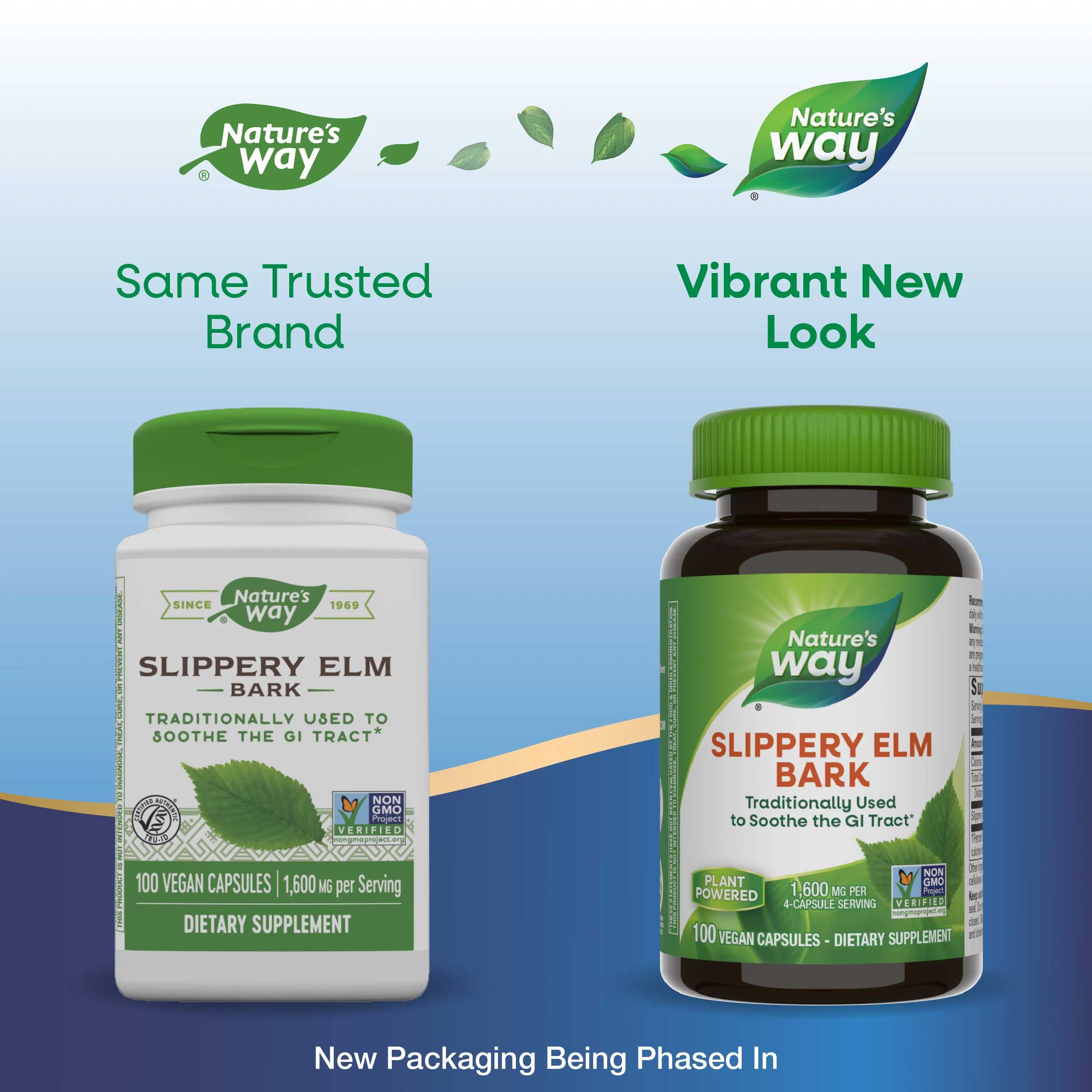 Nature's Way Slippery Elm Bark New Look