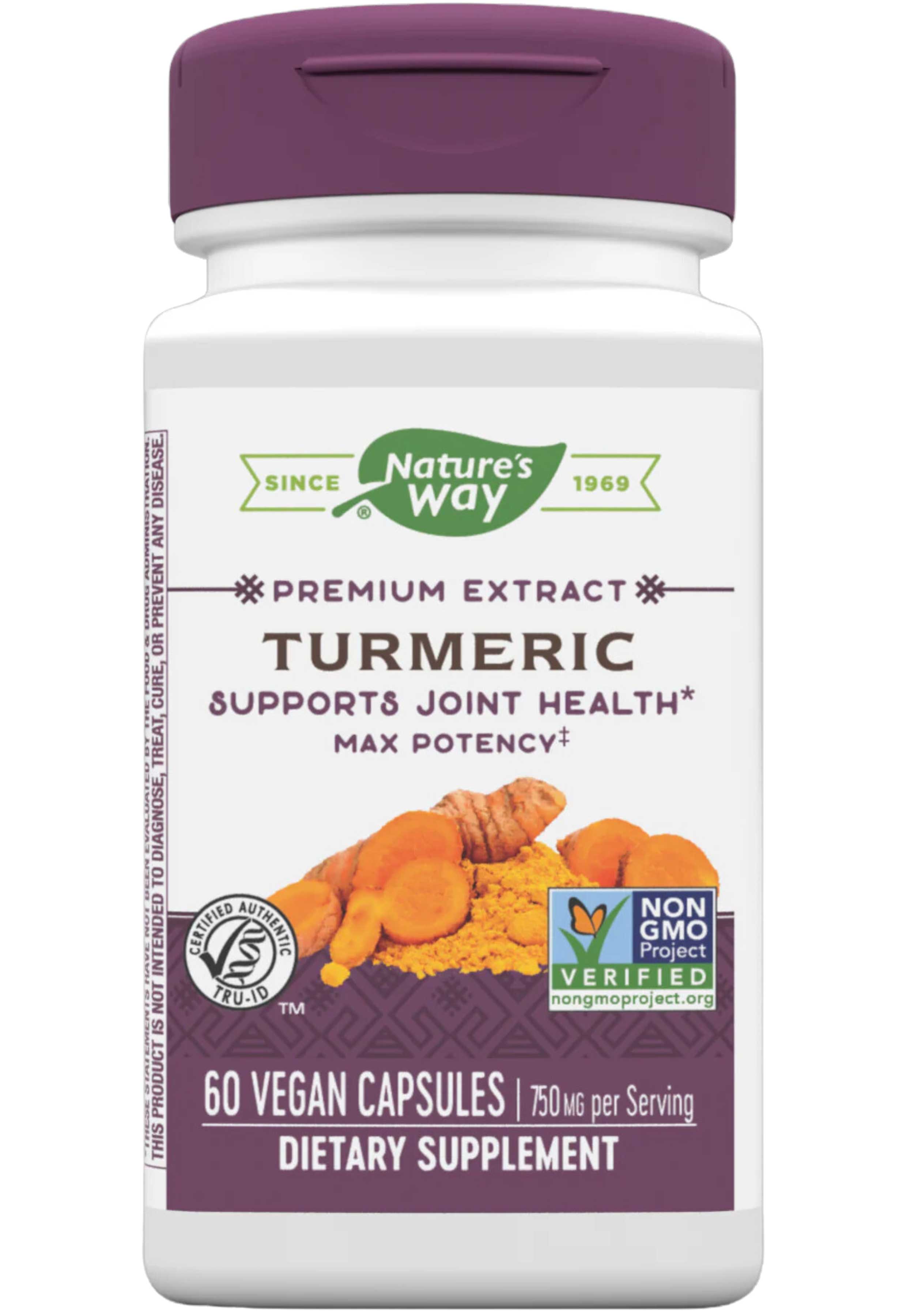 Nature's Way Turmeric 750 mg Premium Extract Max Potency