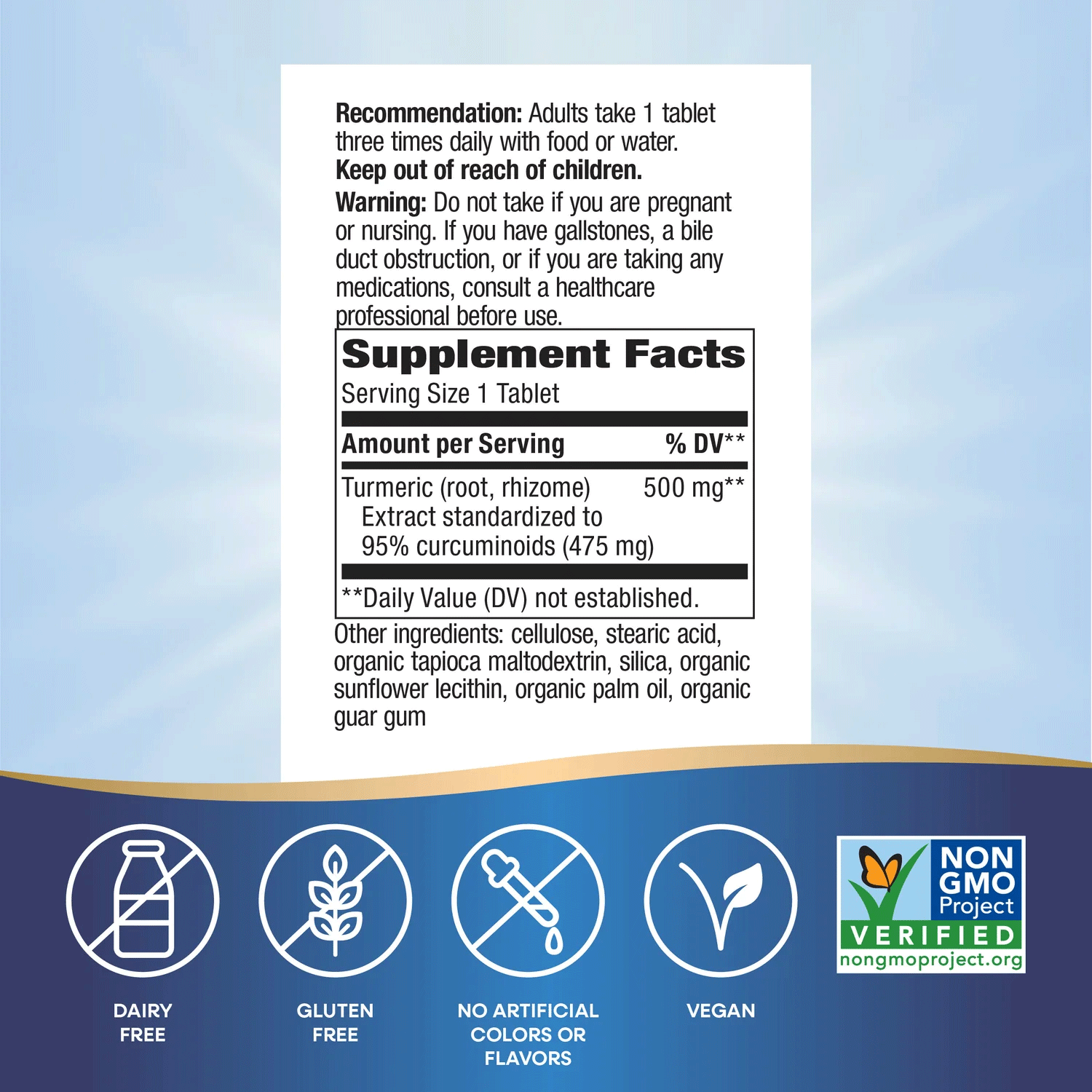 Nature's Way Turmeric Standardized Extract 500 mg Ingredients