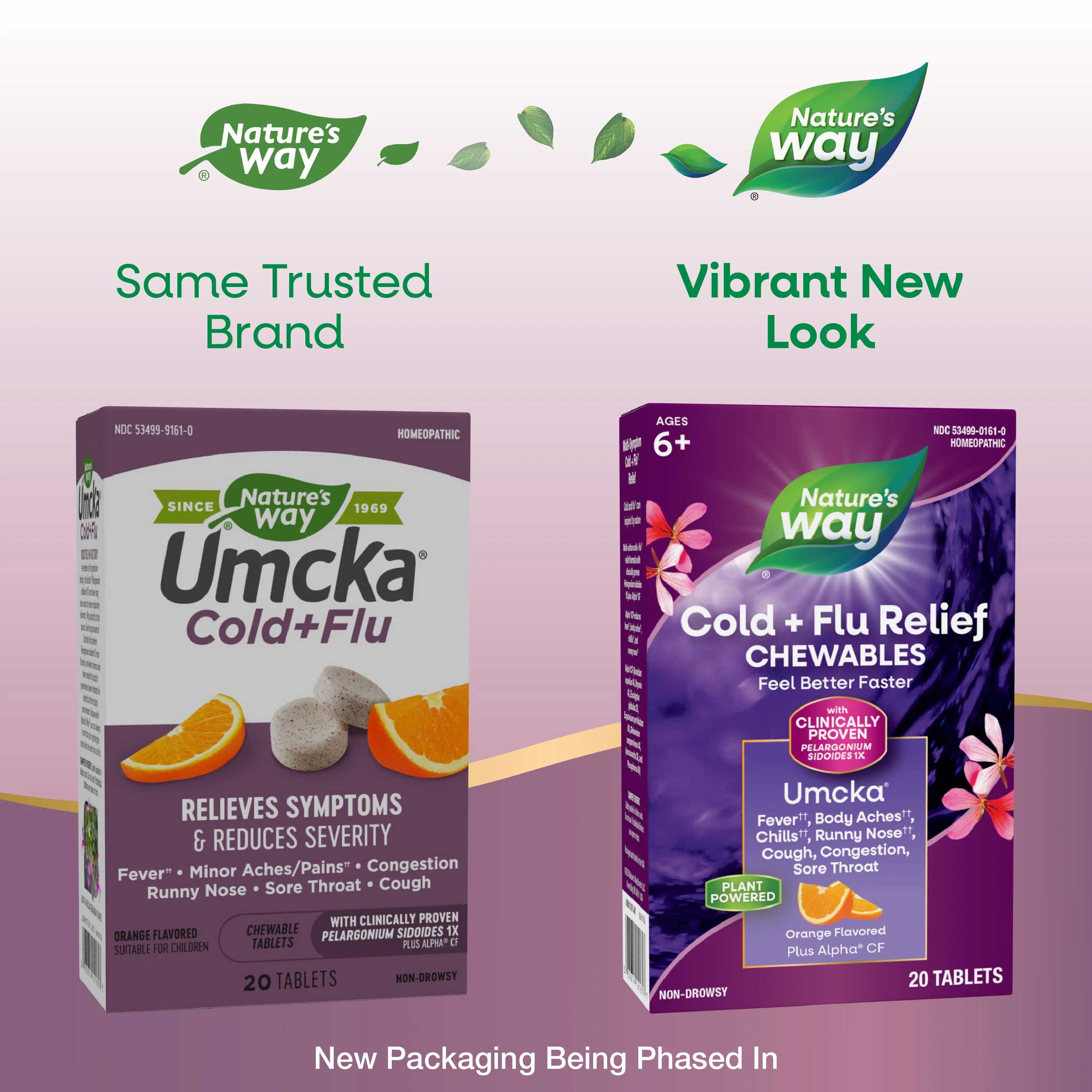 Nature's Way Umcka Cold+Flu Relief Chewables (Orange) New Look