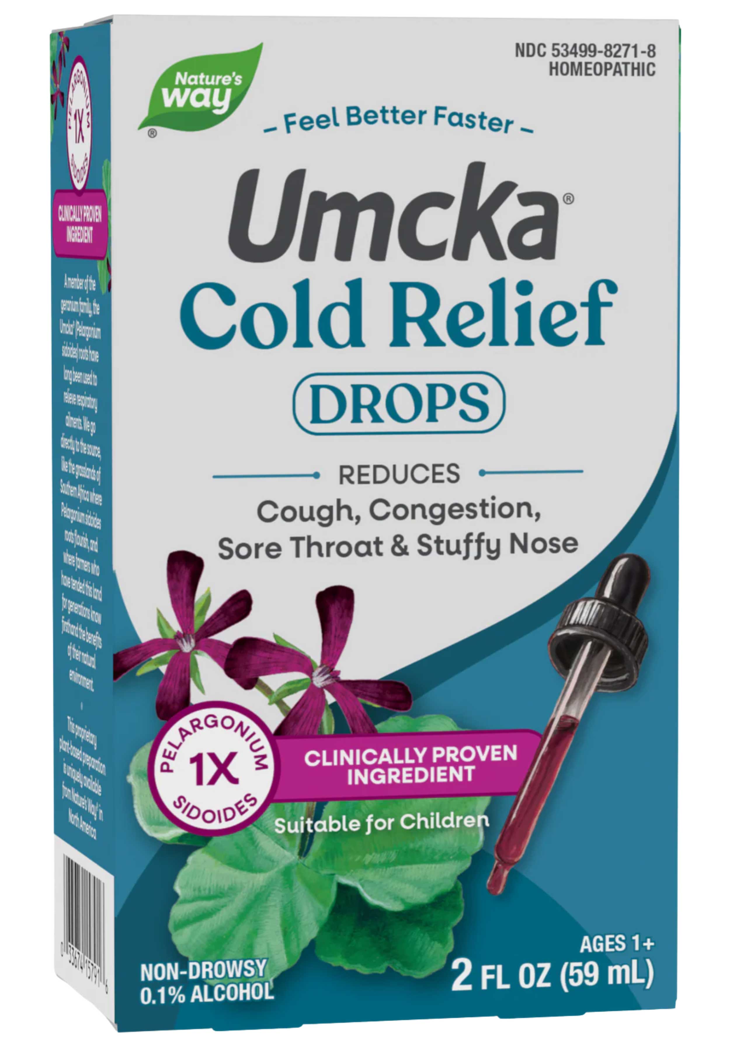 Nature's Way Umcka Cold Relief Drops (99.9% Alcohol-Free Drops)