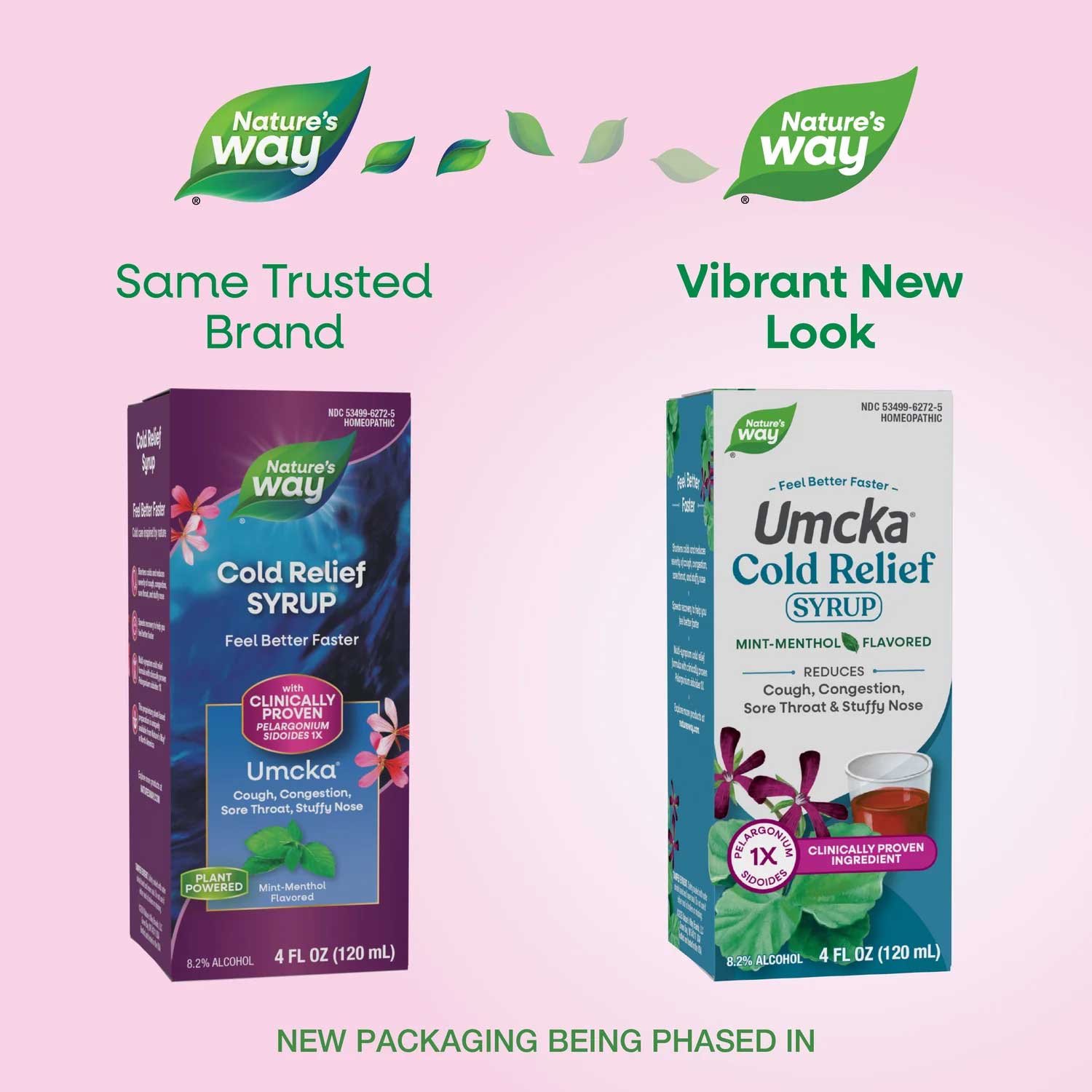 Nature's Way Umcka Cold Relief Syrup Mint-Menthol New Look