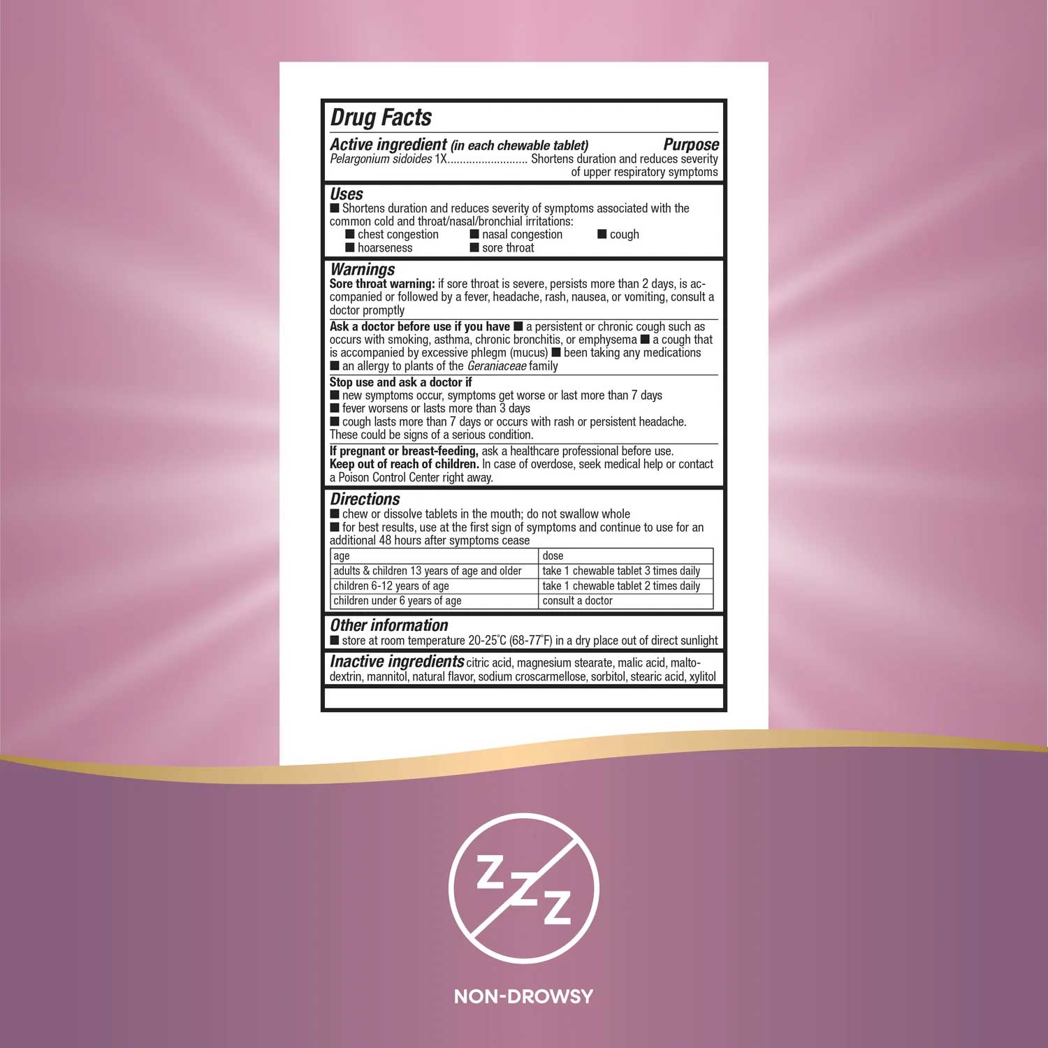 Nature's Way Umcka Kids Cold Relief Chewables (Formerly ColdCare Kids) Ingredients