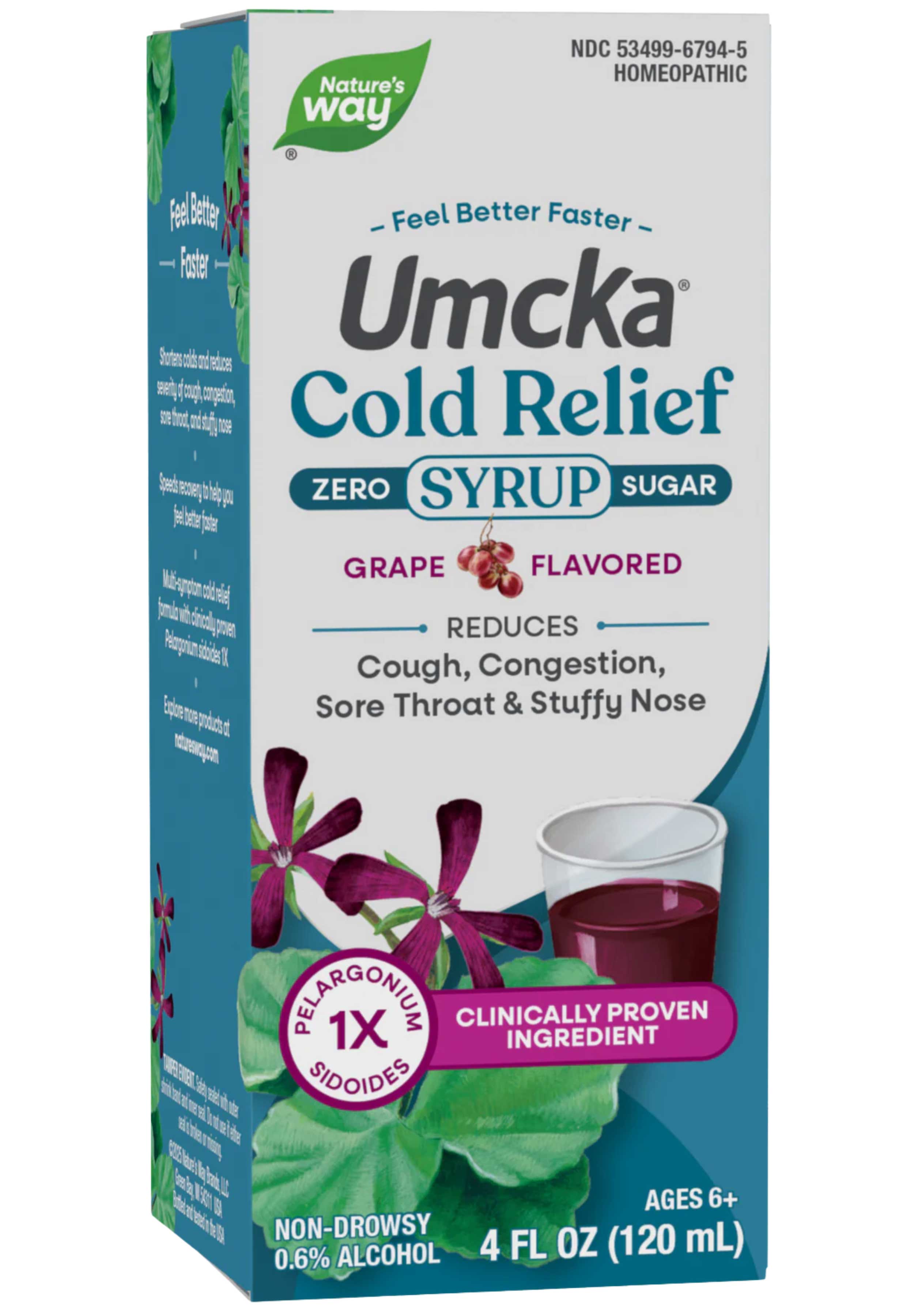 Nature's Way Umcka Zero Sugar Cold Relief Syrup