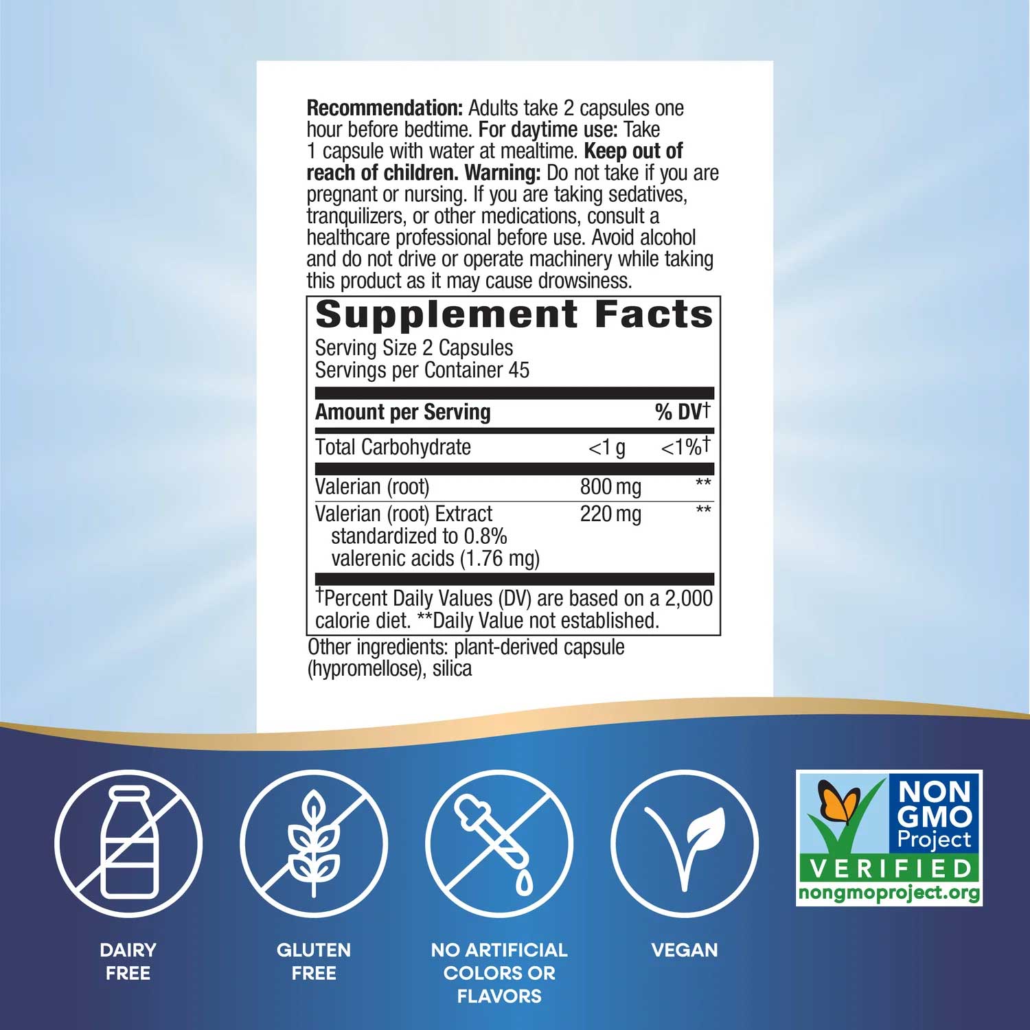 Nature's Way Valerian Standardized Extract Ingredients
