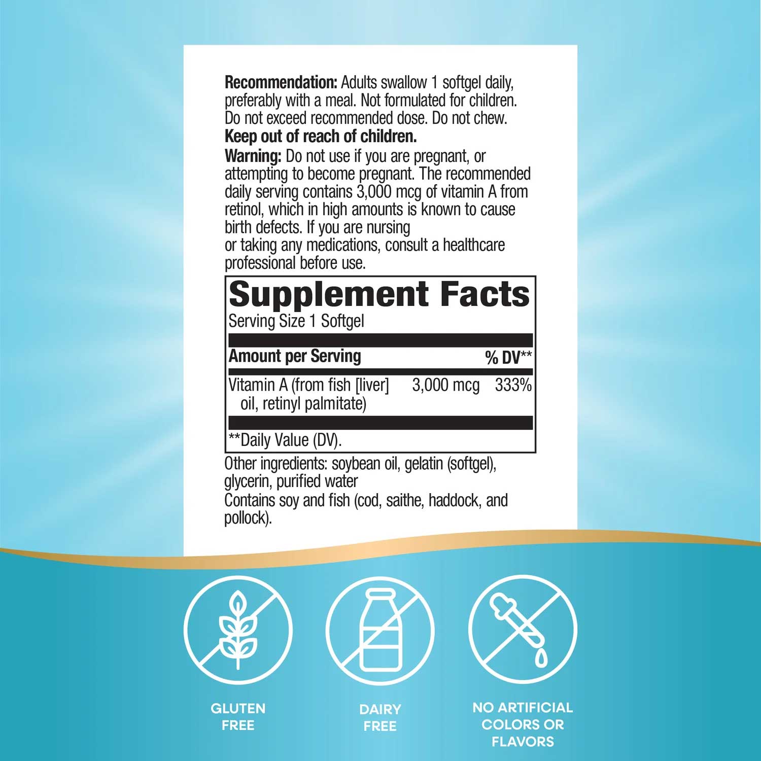 Nature's Way Vitamin A Ingredients