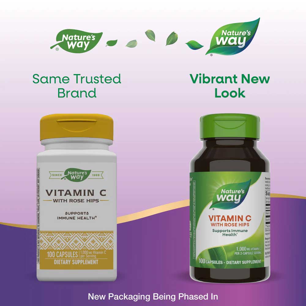 Nature's Way Vitamin C with Rose Hips New Look