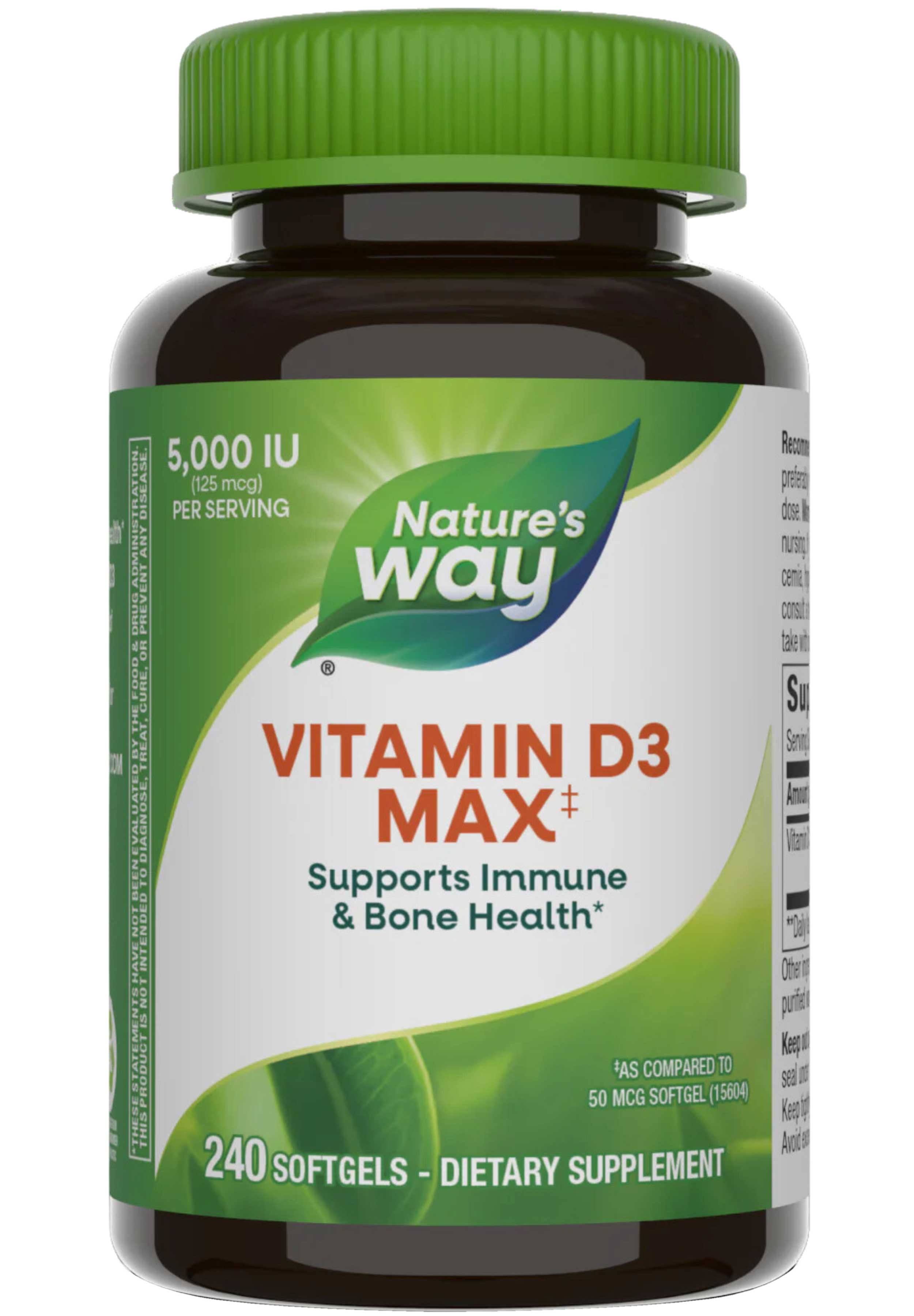 Nature's Way Vitamin D3 Max 5,000 IU (125 mcg)