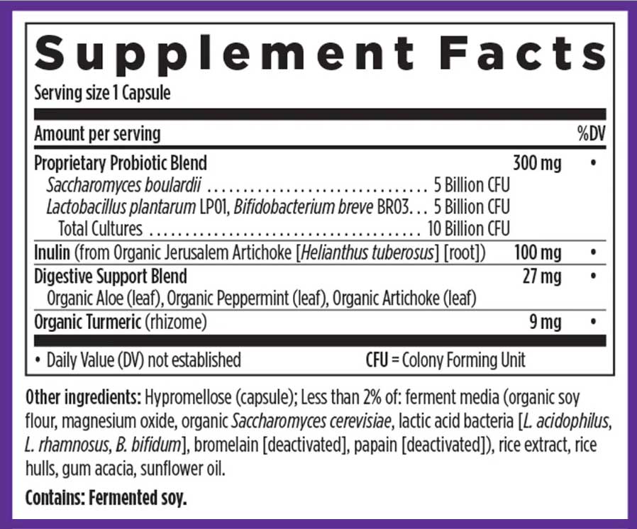 New Chapter All-Flora Probiotic 10 Billion CFU Ingredients