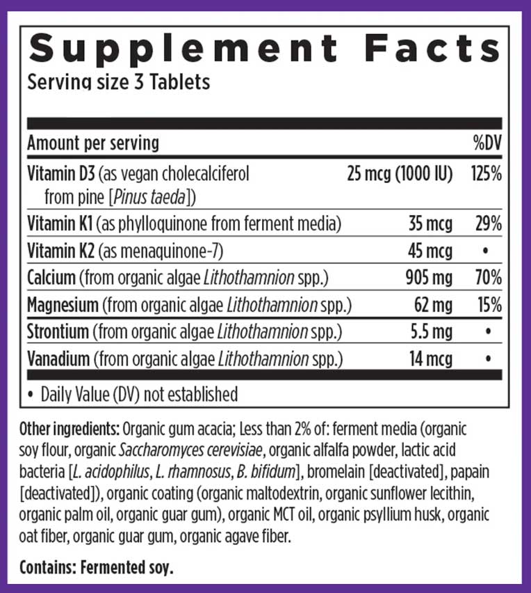 New Chapter Bone Strength Take Care (Slim Tabs) Ingredients