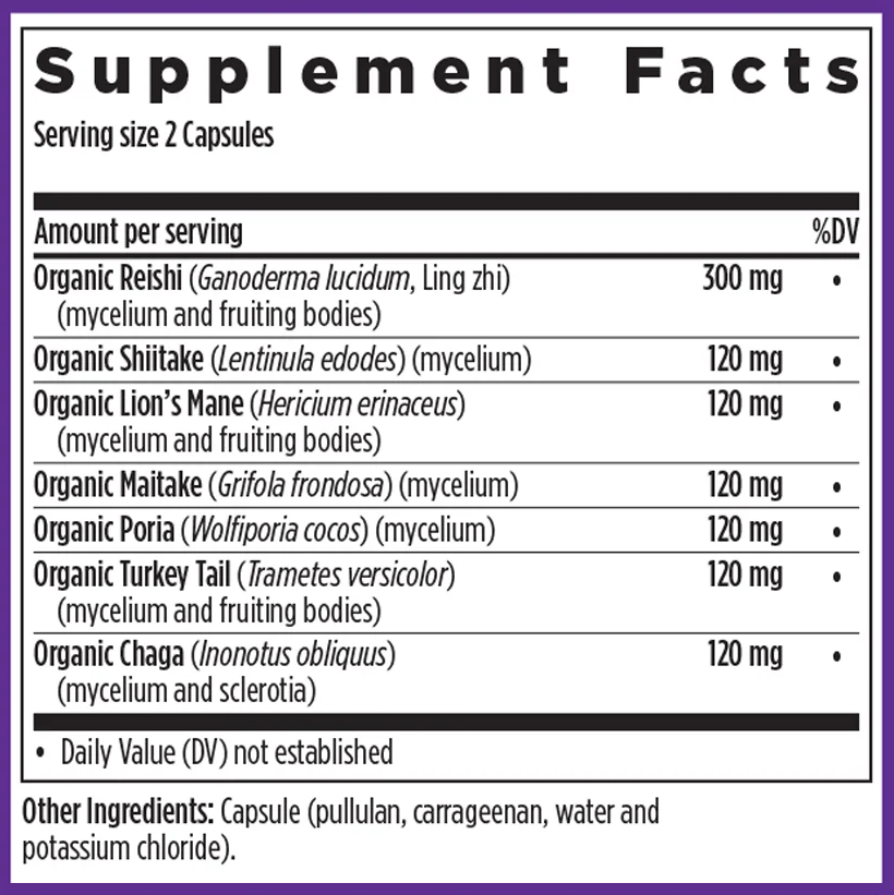 New Chapter Immune Support Reishi & Shiitake Mushroom Blend Ingredients