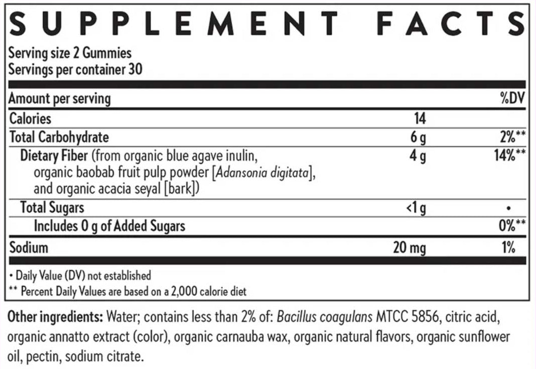 New Chapter Organic Fiber Gummies Ingredients