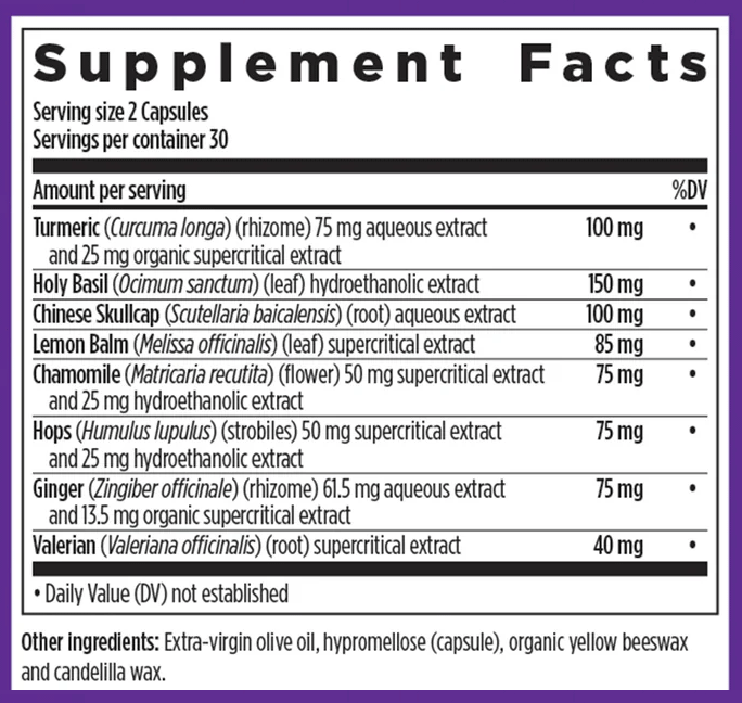 New Chapter Turmeric Force Nighttime Ingredients