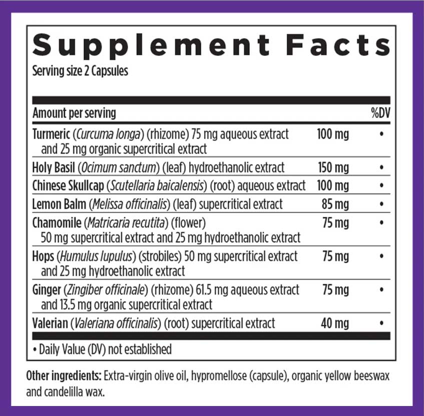 New Chapter Turmeric Force Nighttime Ingredients