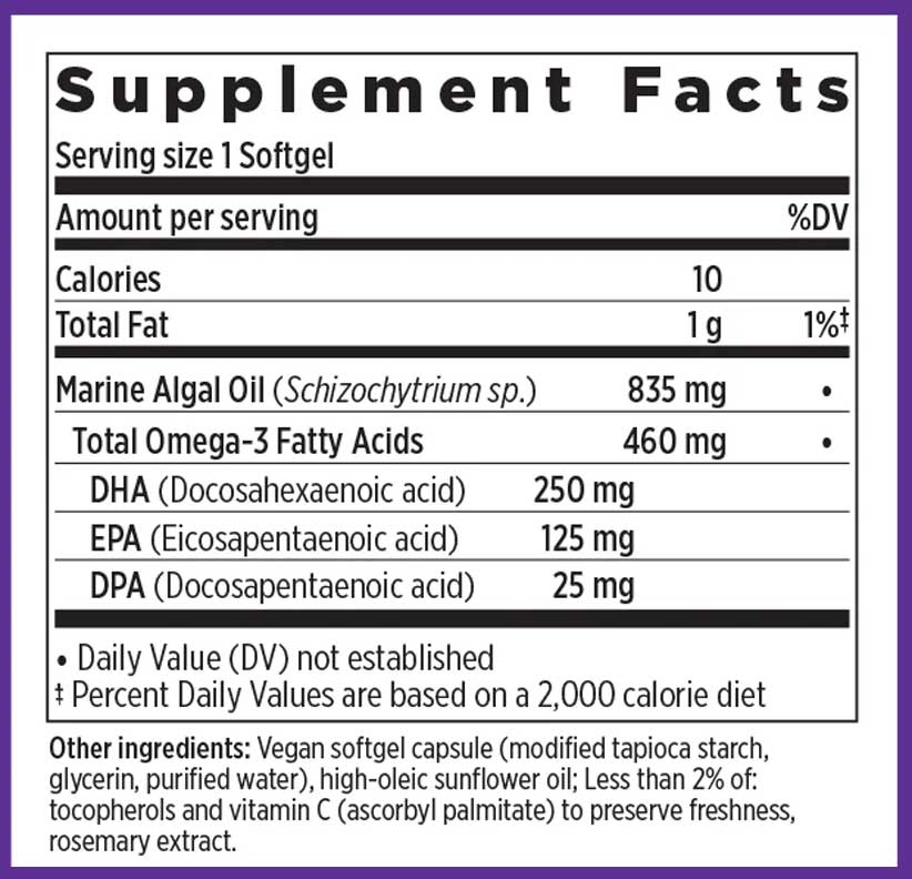New Chapter Vegan Omega-3 Complex Ingredients