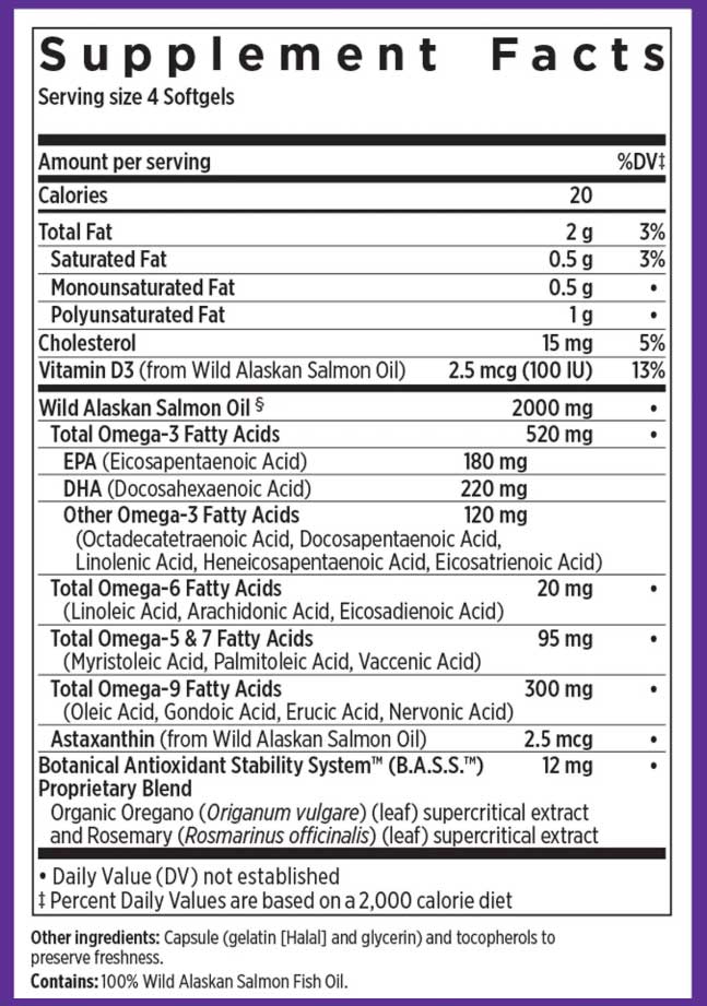 New Chapter Wholemega Fish Oil Tiny Caps Ingredients